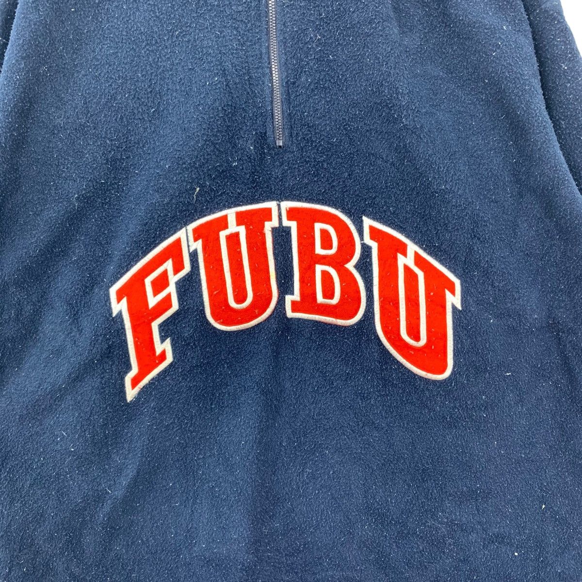Fubu Vintage Fubu Sportswear Collection Fleece Half Zipper Jacket Size US L / EU 52-54 / 3 - 3 Thumbnail