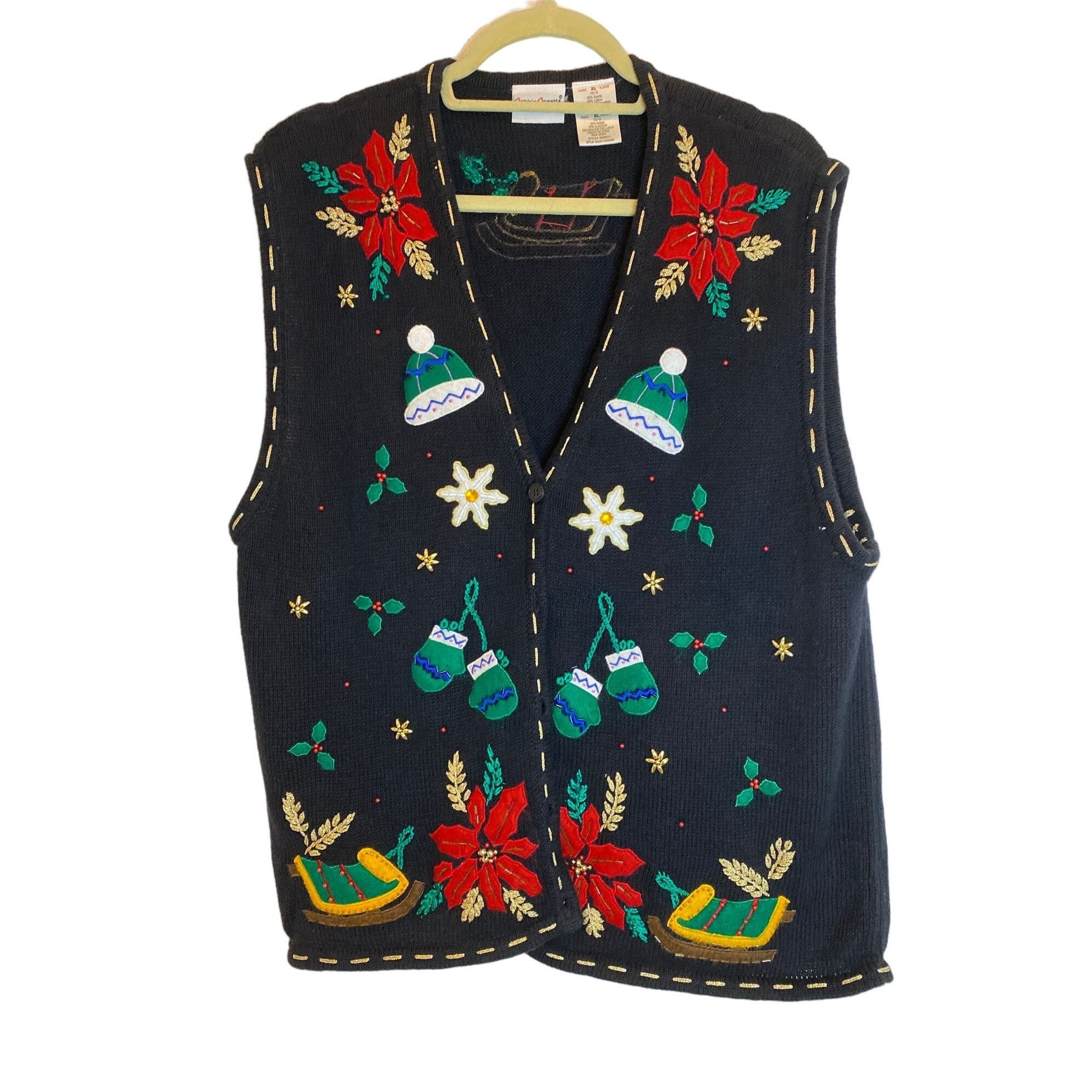 Chemise Femme Bobbie Brooks Taille 18W/20W - Brodée Motif Noël - 100% Cotin - Neuf Sans étiquette