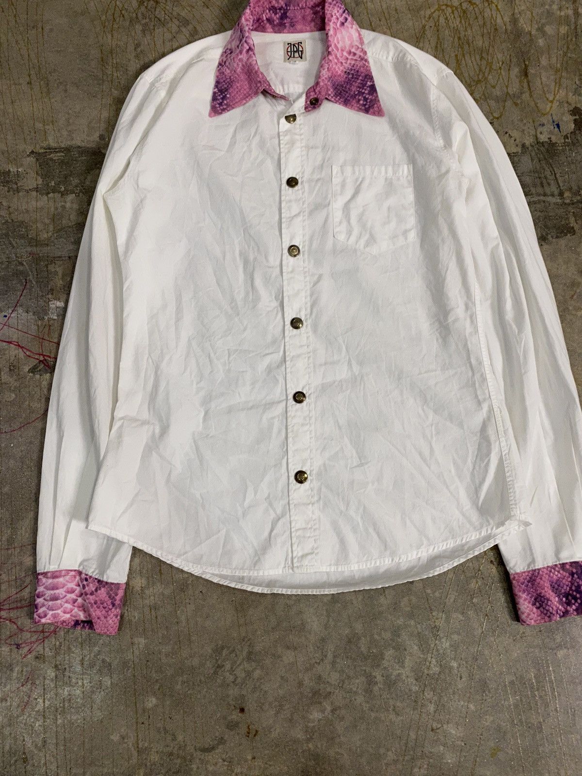 Jean Paul Gaultier 90s JPG Snake Pythons Rayon colar Size US M / EU 48-50 / 2 - 4 Thumbnail