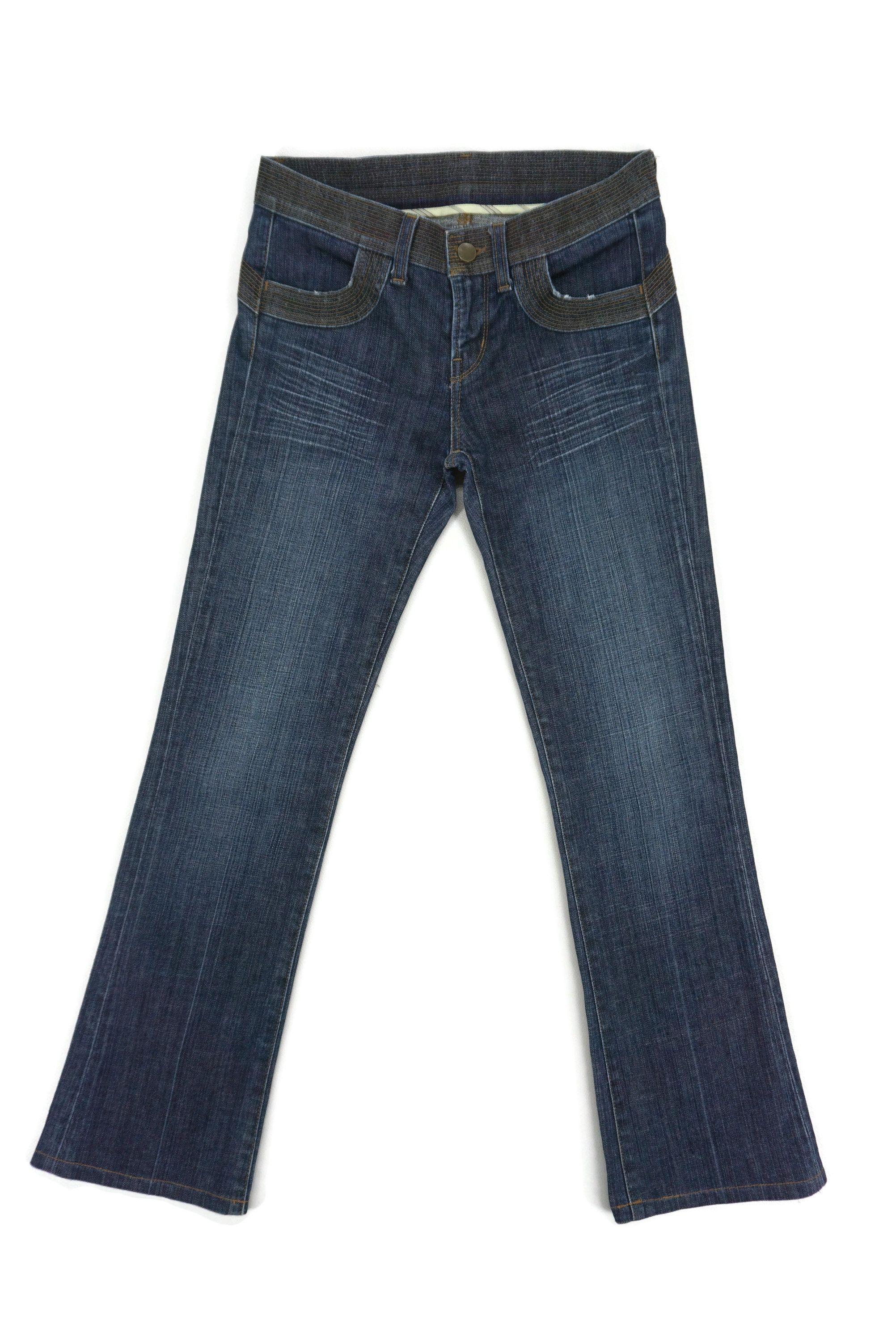 image of Low Rise Bootcut Denim Icb By Iceberg Flare Jeans Japan Made in Blue, Women's (Size 24)