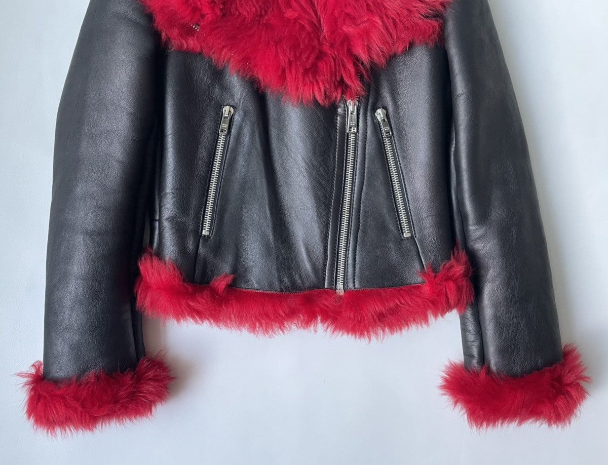 Prada A/W 14 Black Shearling Biker Jacket Size S / US 4 / IT 40 - 7 Thumbnail
