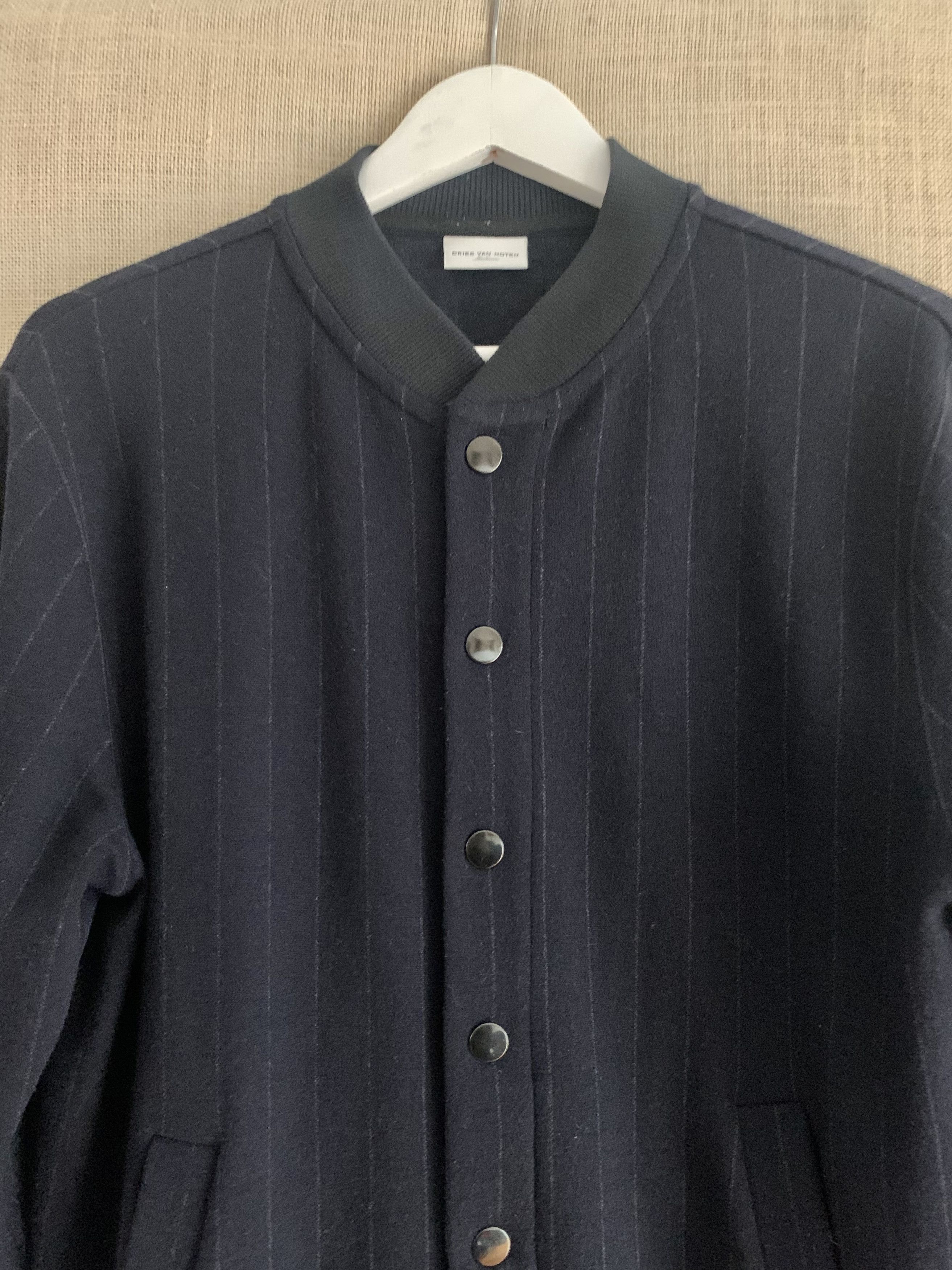 Dries Van Noten Dries Van Noten variety bomber-cardigan pinstripe 