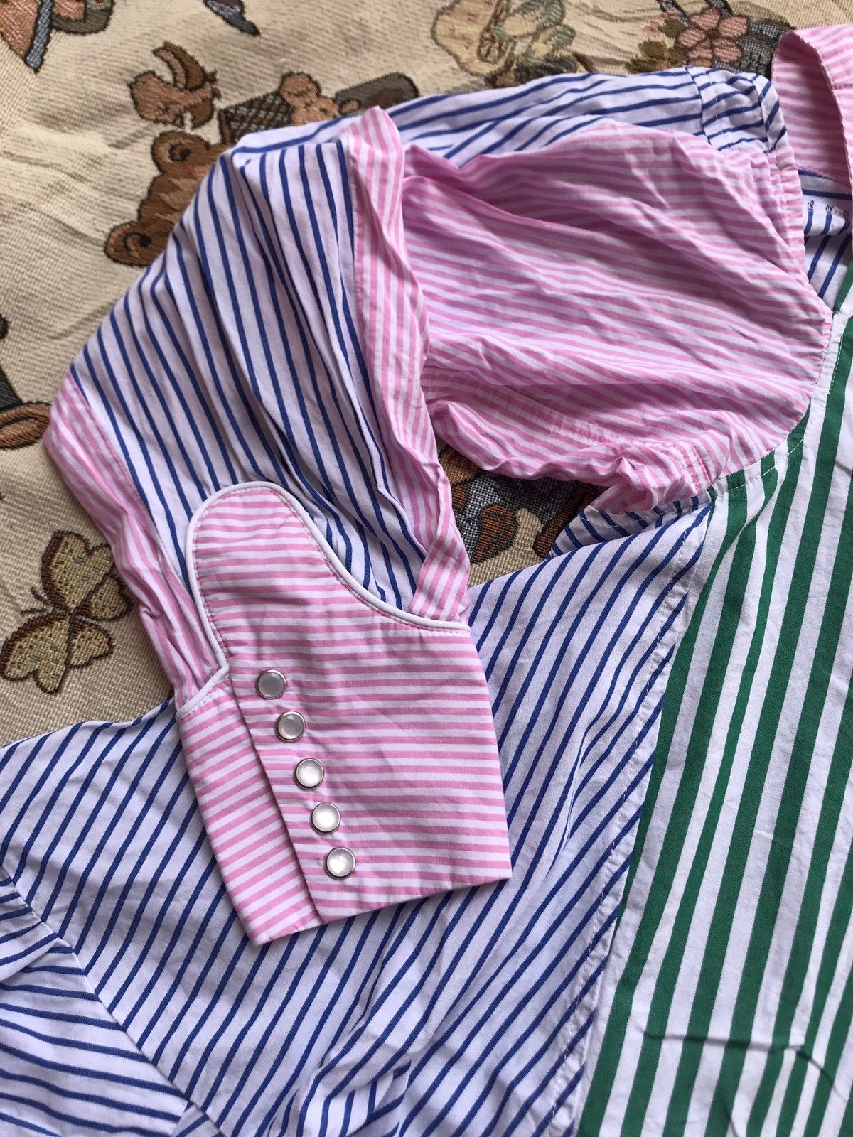 Sacai Sacai Asymmetrical Stripe Shirt Size M / US 6-8 / IT 42-44 - 6 Thumbnail