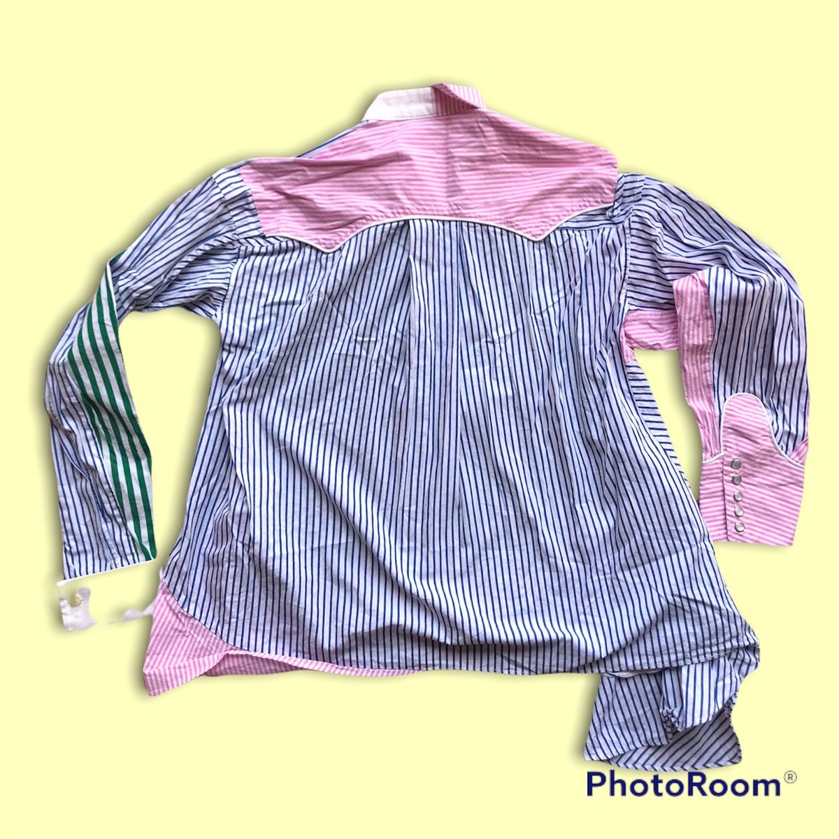 Sacai Sacai Asymmetrical Stripe Shirt Size M / US 6-8 / IT 42-44 - 3 Thumbnail