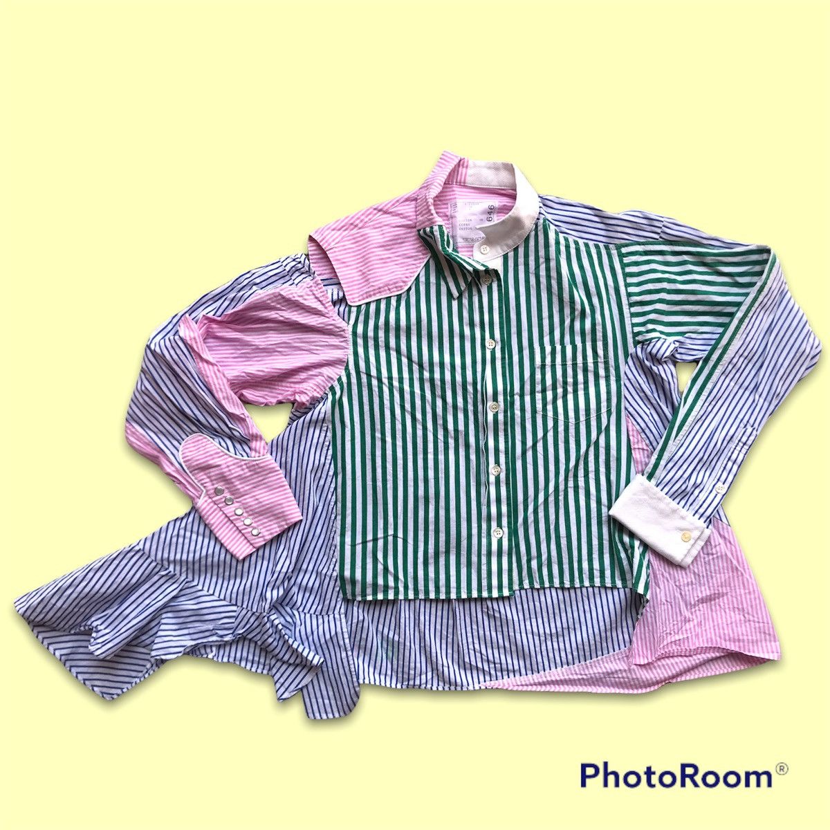 Sacai Sacai Asymmetrical Stripe Shirt Size M / US 6-8 / IT 42-44 - 2 Thumbnail