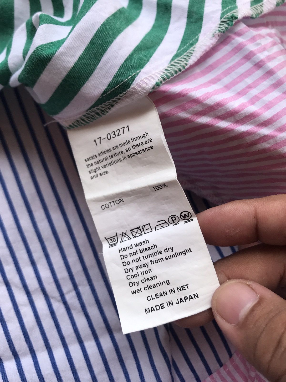 Sacai Sacai Asymmetrical Stripe Shirt Size M / US 6-8 / IT 42-44 - 5 Thumbnail