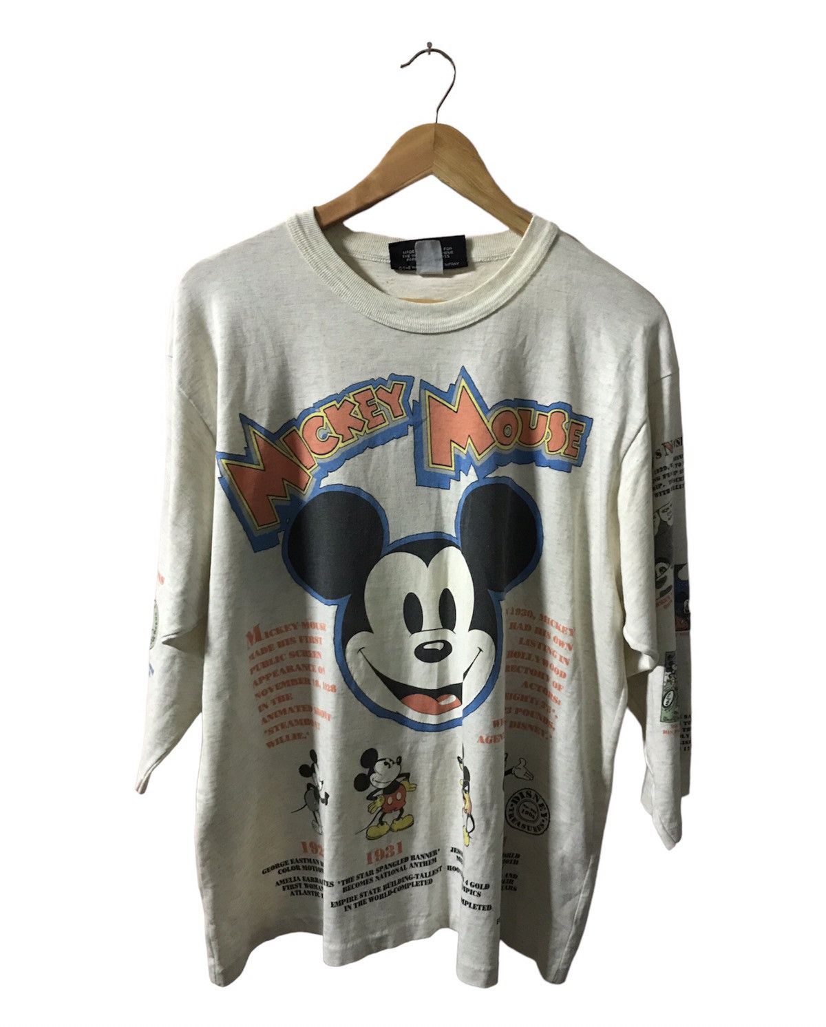 Disney Super rare! Vintage Mickey Mouse 3 quarter Size US L / EU 52-54 / 3 - 1 Thumbnail