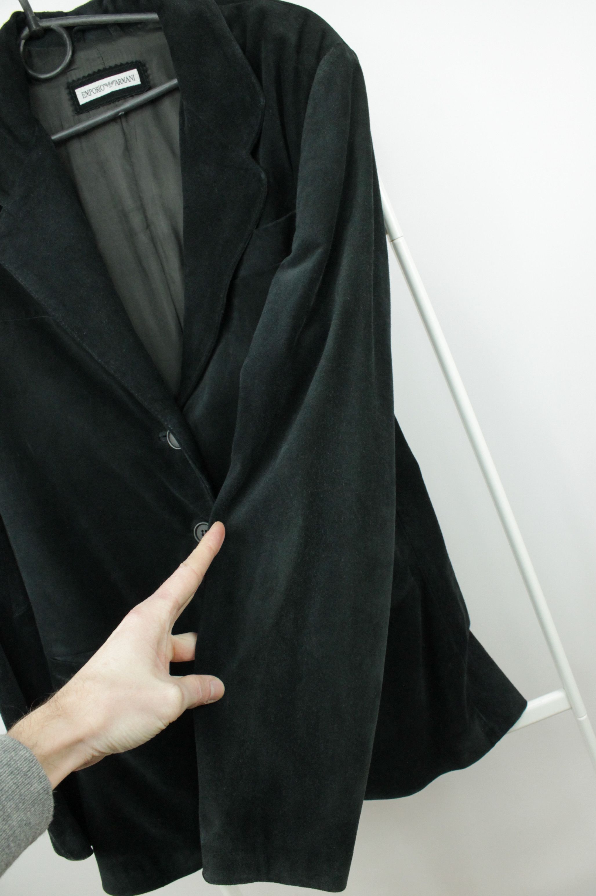 Emporio Armani × Vintage Emporio Armani Vintage Black Suede Blazer Jacket Women's Size M / US 6-8 / IT 42-44 - 6 Thumbnail