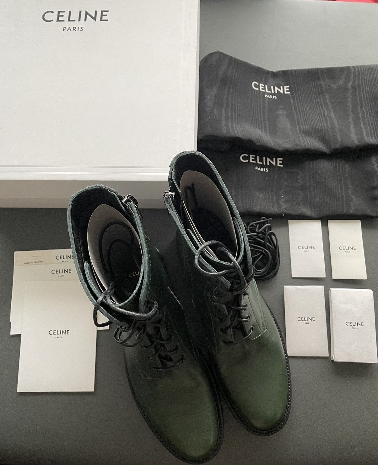Celine × Hedi Slimane Limited Edition Brand New Hedi Runway Ranger Leather Boots Size US 10 / EU 43 - 16 Thumbnail