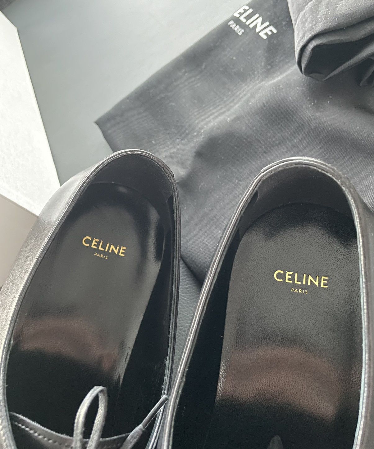 Celine × Hedi Slimane Super Runway Celine by Hedi Slimane Studded Laceups Size US 11.5 / EU 44-45 - 22 Thumbnail