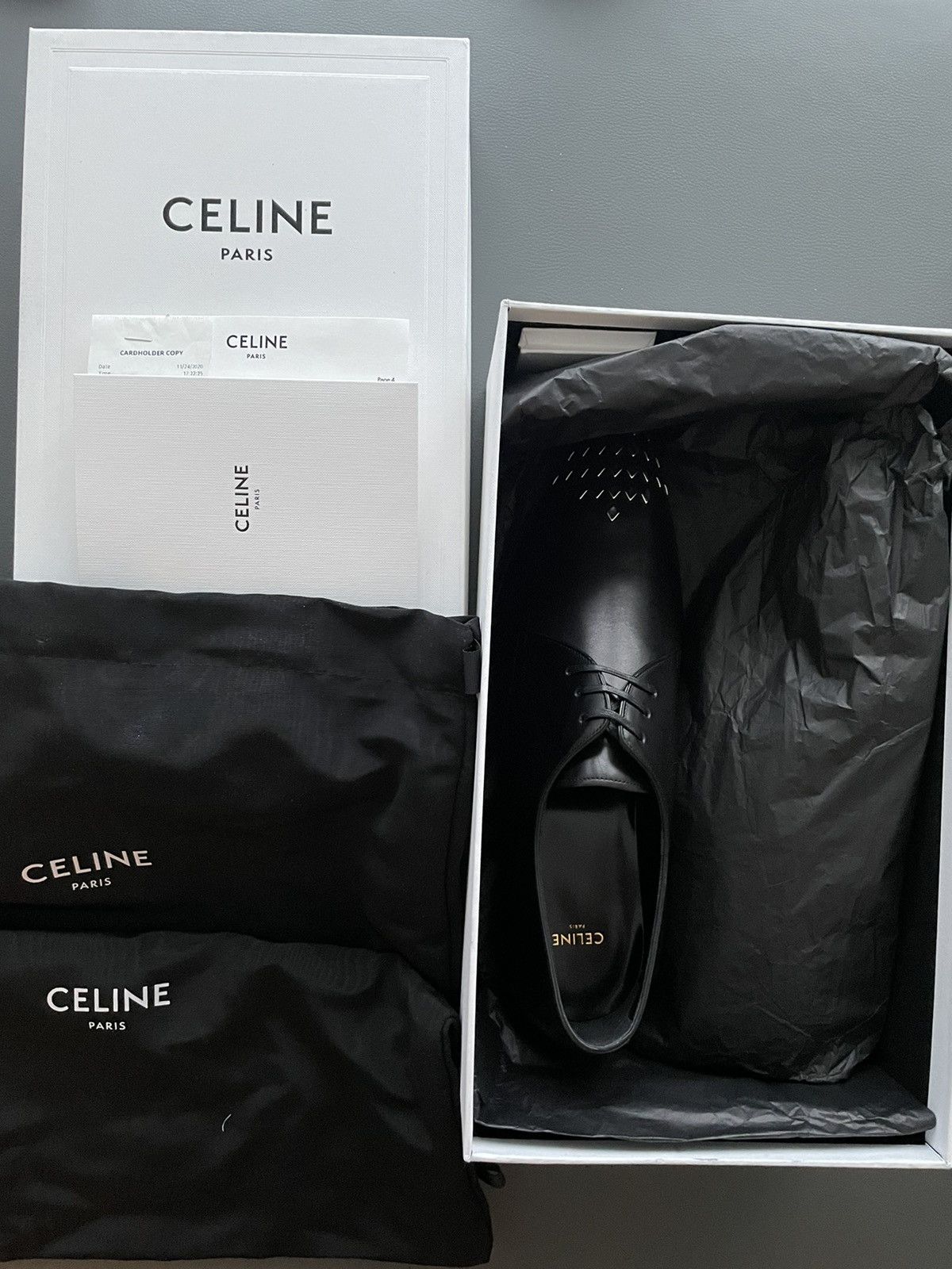 Celine × Hedi Slimane Super Runway Celine by Hedi Slimane Studded Laceups Size US 11.5 / EU 44-45 - 14 Thumbnail