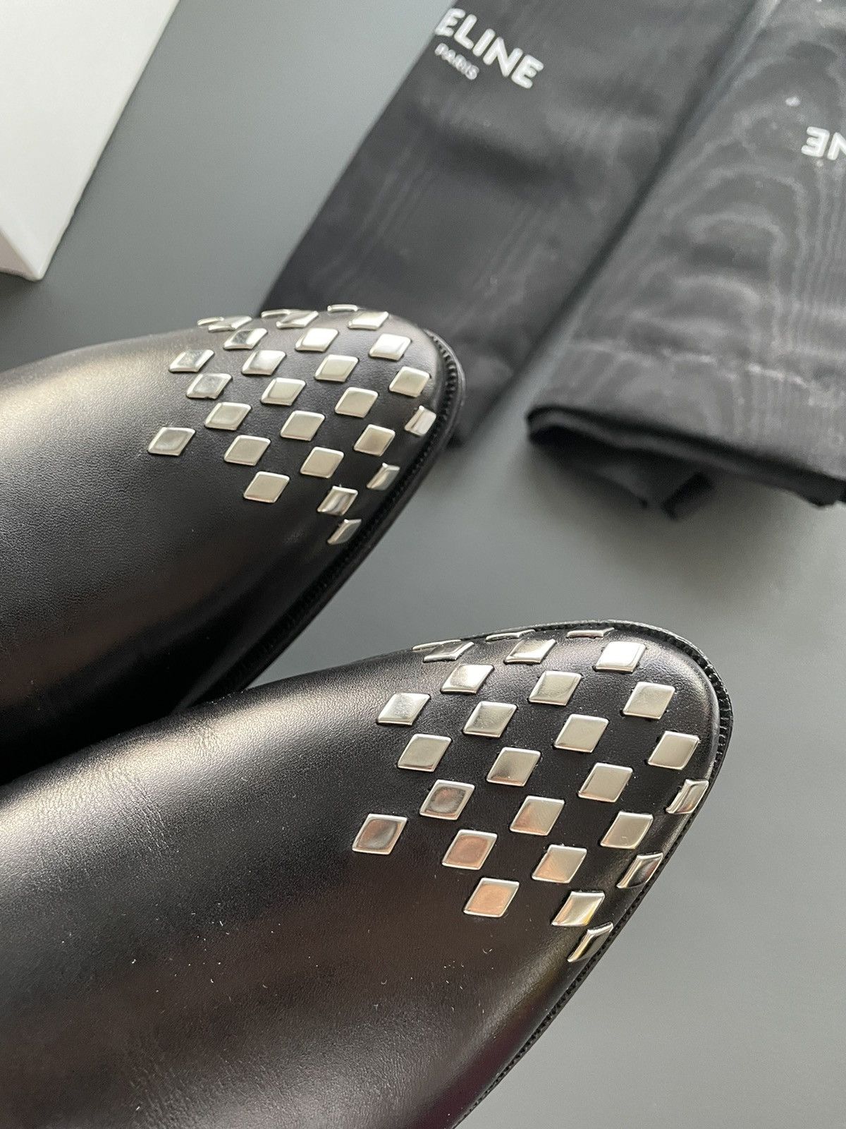 Super Runway Celine by Hedi Slimane Studded Laceups