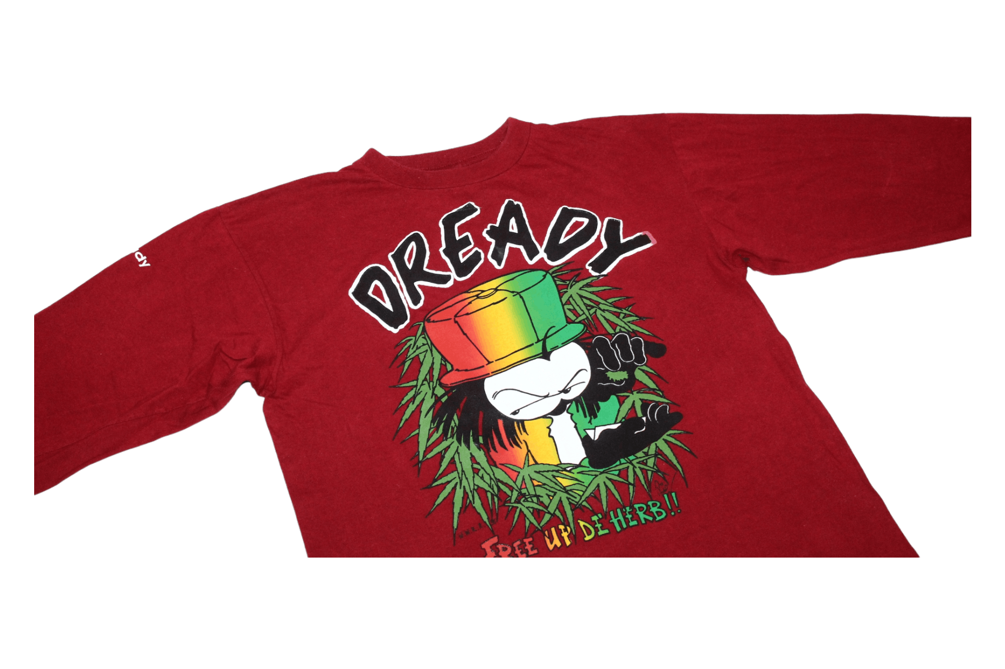 Vintage VTG🔥 '95 Junky Dready Crunch Clo. Graphic L/S T-shirt Size US XL / EU 56 / 4 - 2 Thumbnail