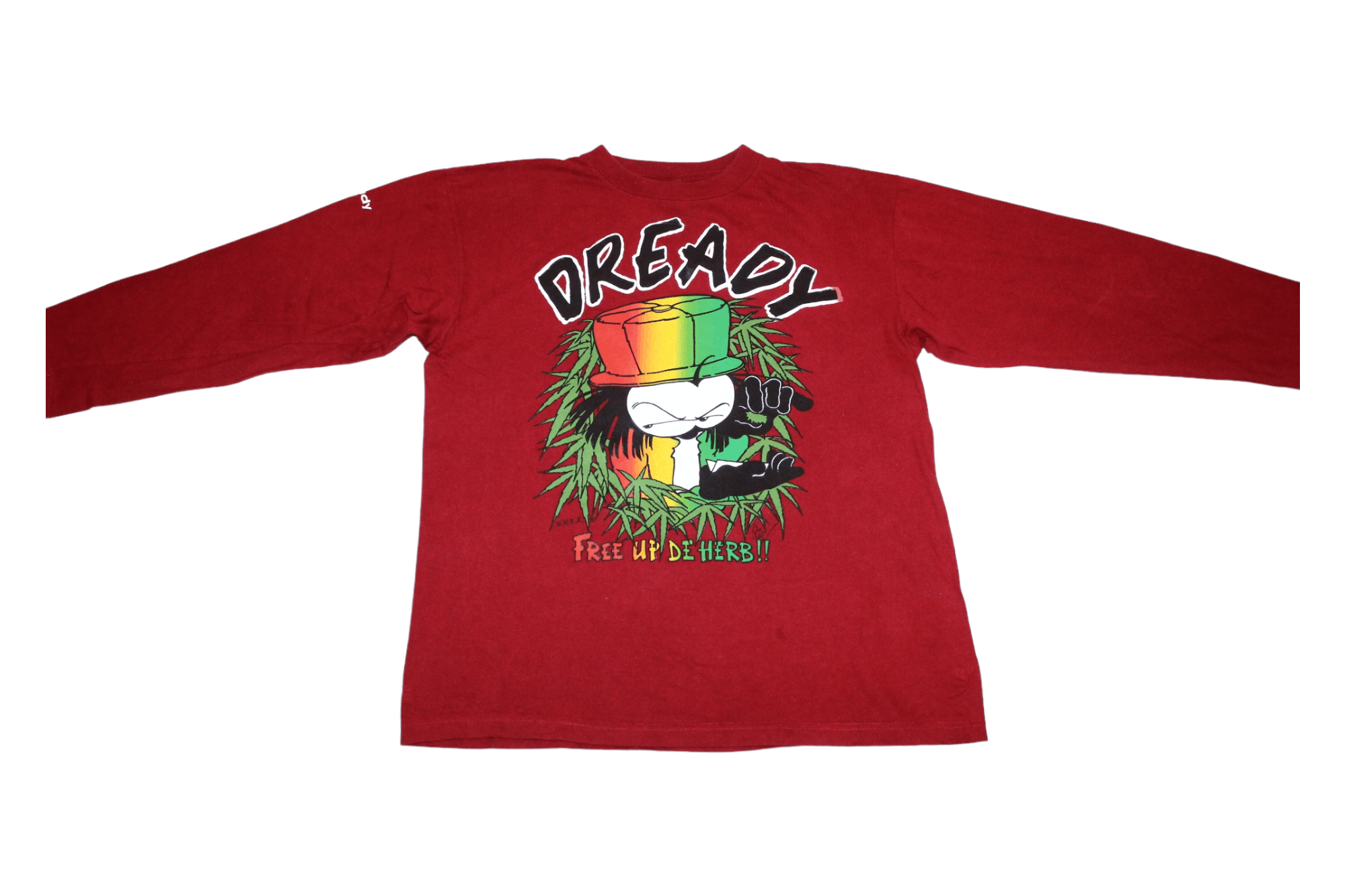 Vintage VTG🔥 '95 Junky Dready Crunch Clo. Graphic L/S T-shirt Size US XL / EU 56 / 4 - 4 Thumbnail