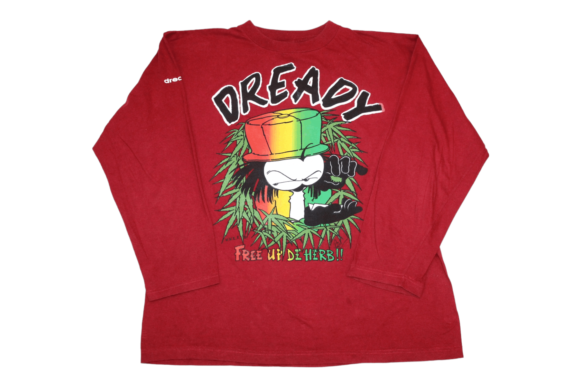 Vintage VTG🔥 '95 Junky Dready Crunch Clo. Graphic L/S T-shirt Size US XL / EU 56 / 4 - 1 Thumbnail