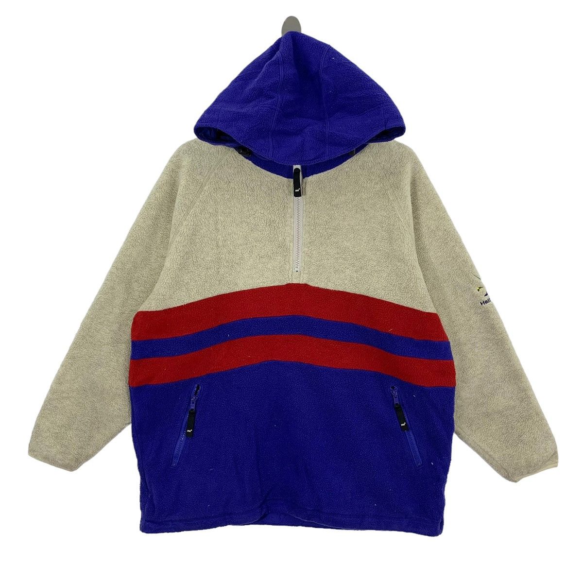 Helly Hansen Vintage Helly Hansen Fleece Multicolour Hoodie Sweater Size US L / EU 52-54 / 3 - 1 Thumbnail