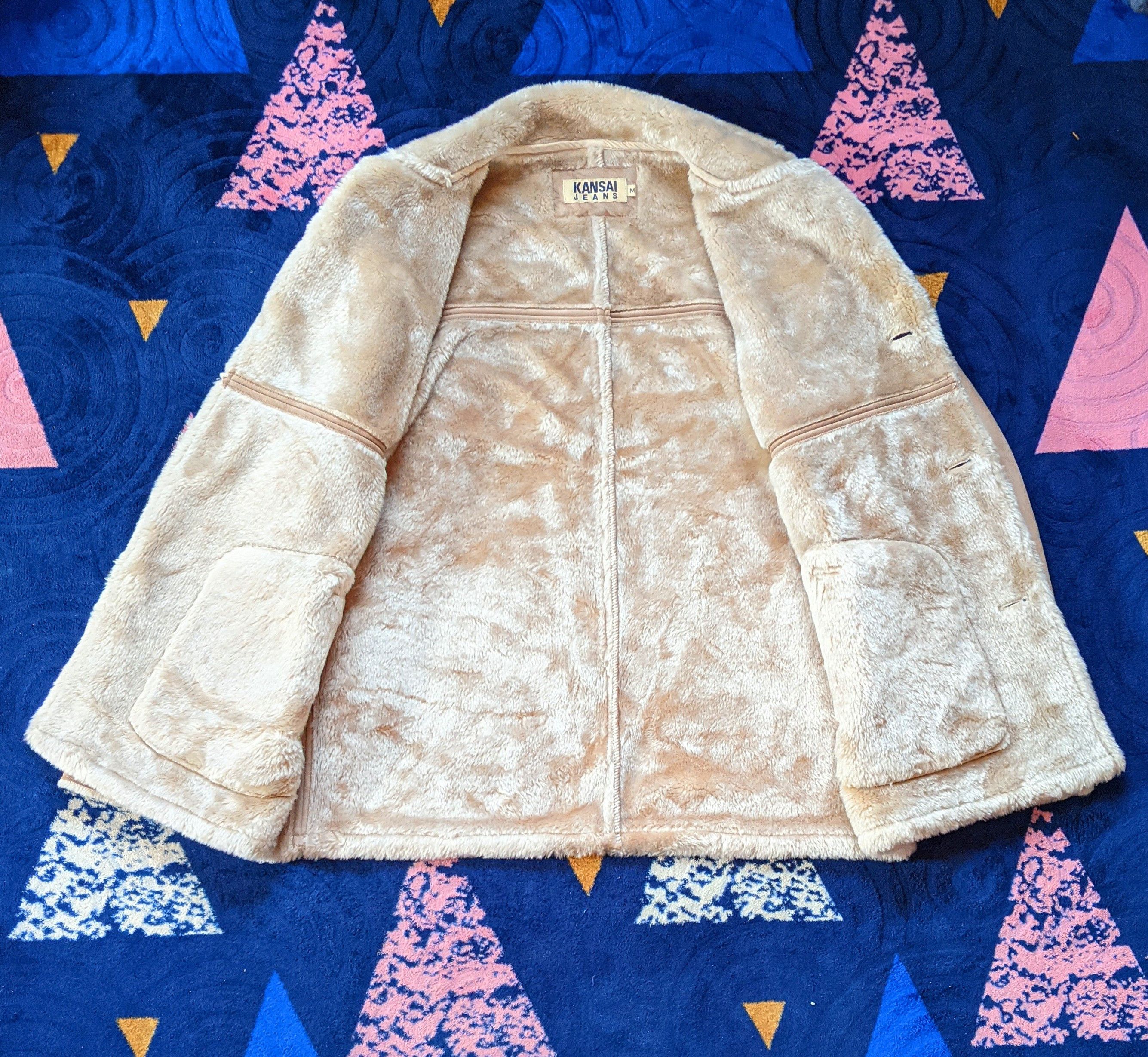 Japanese Brand × Kansai Yamamoto × Vintage Vintage Kansai Jeans Suede Leather Shearling Jacket Size US M / EU 48-50 / 2 - 3 Thumbnail