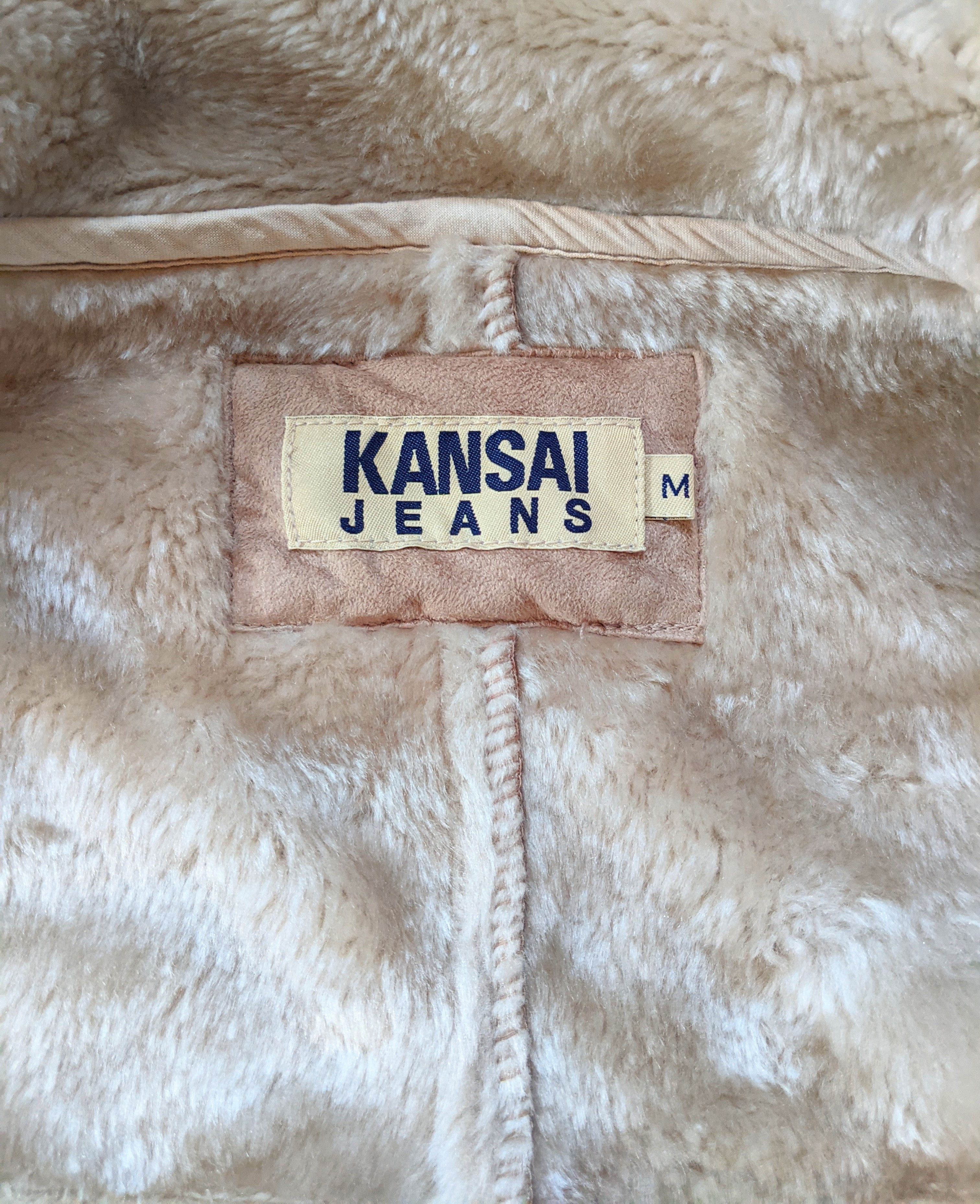 Japanese Brand × Kansai Yamamoto × Vintage Vintage Kansai Jeans Suede Leather Shearling Jacket Size US M / EU 48-50 / 2 - 6 Thumbnail