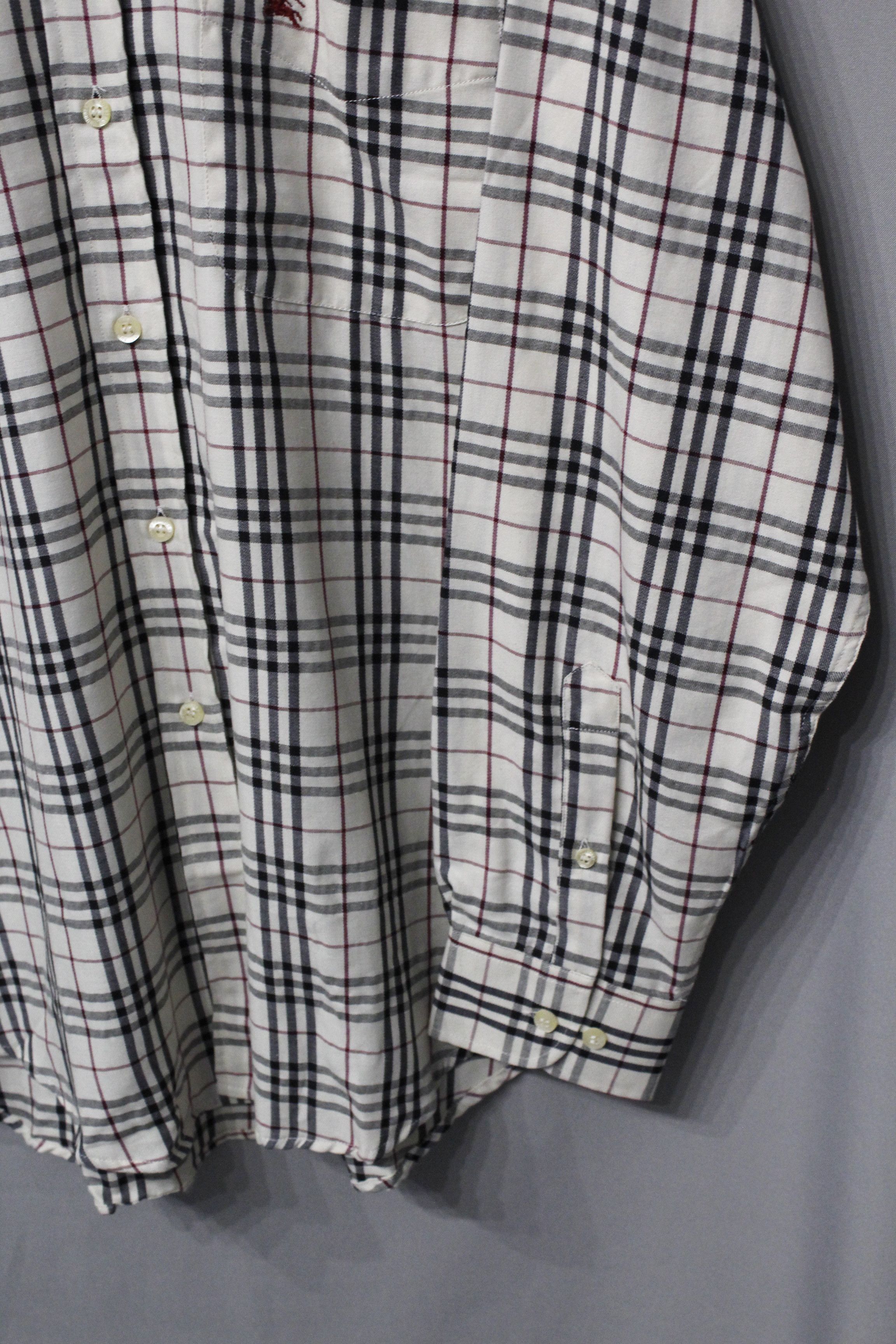 Burberry Burberry London Red Logo Nova Check Oxford Shirt Size US XL / EU 56 / 4 - 5 Thumbnail