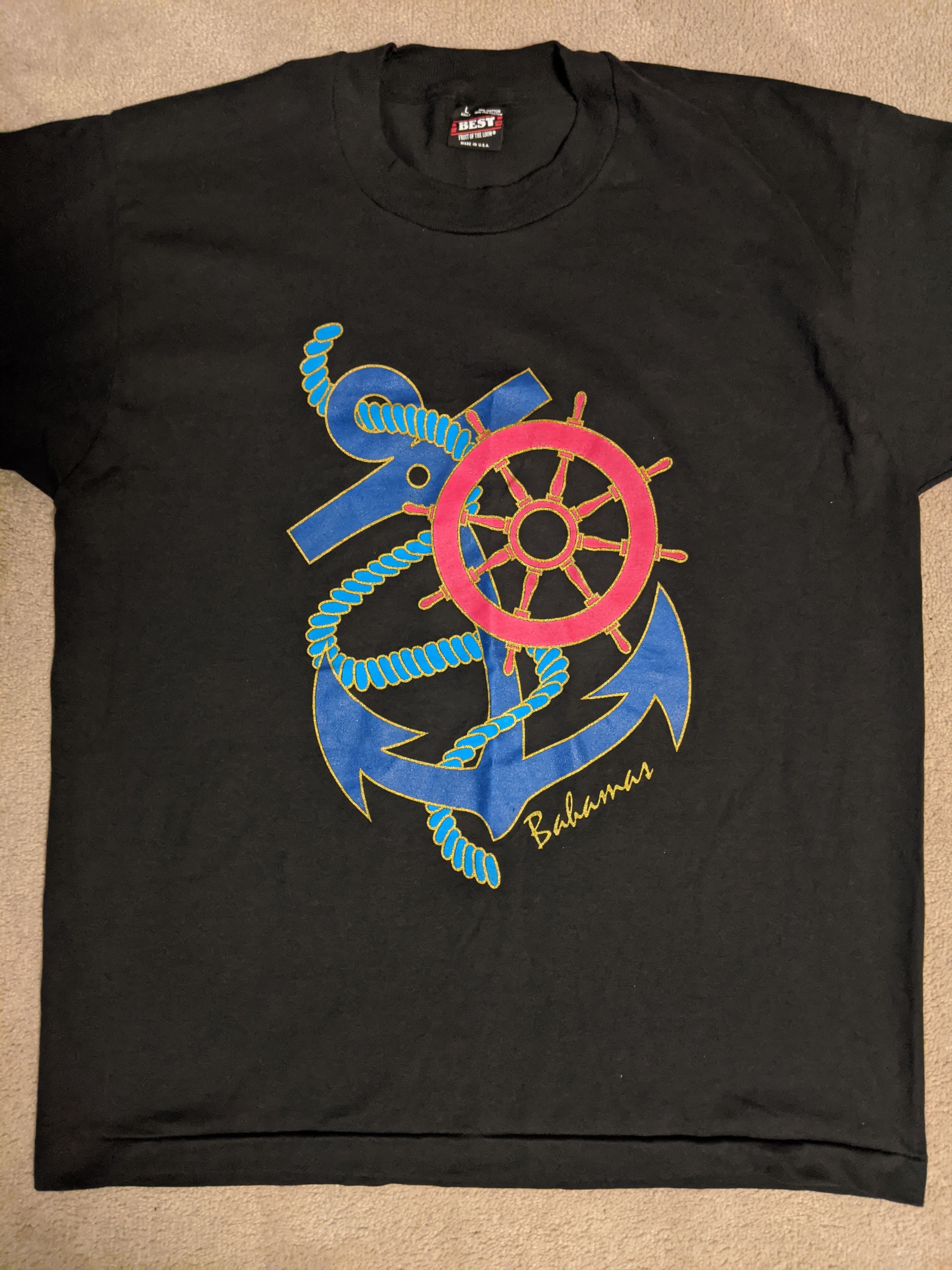 Fruit Of The Loom Vintage Bahamas T-Shirt Size US L / EU 52-54 / 3 - 1 Preview