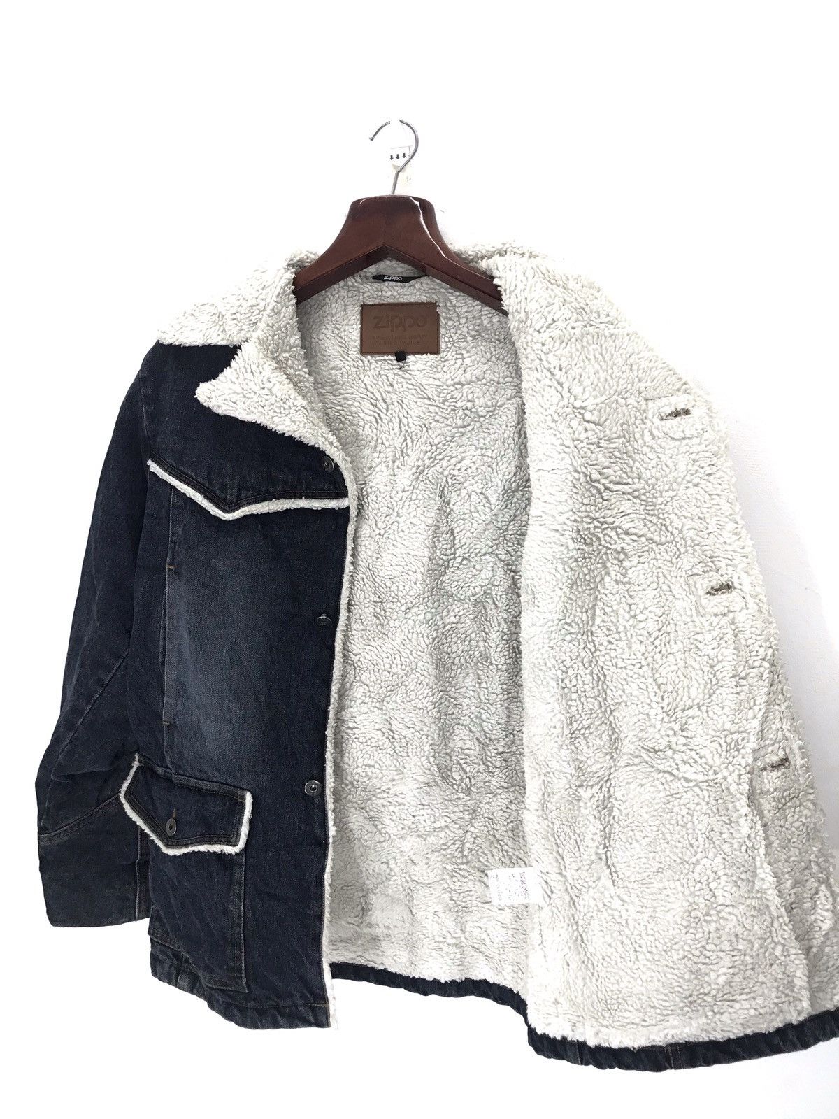 Vintage × Zippo Vintage zippo sherpa denim jacket trench Size US M / EU 48-50 / 2 - 2 Thumbnail