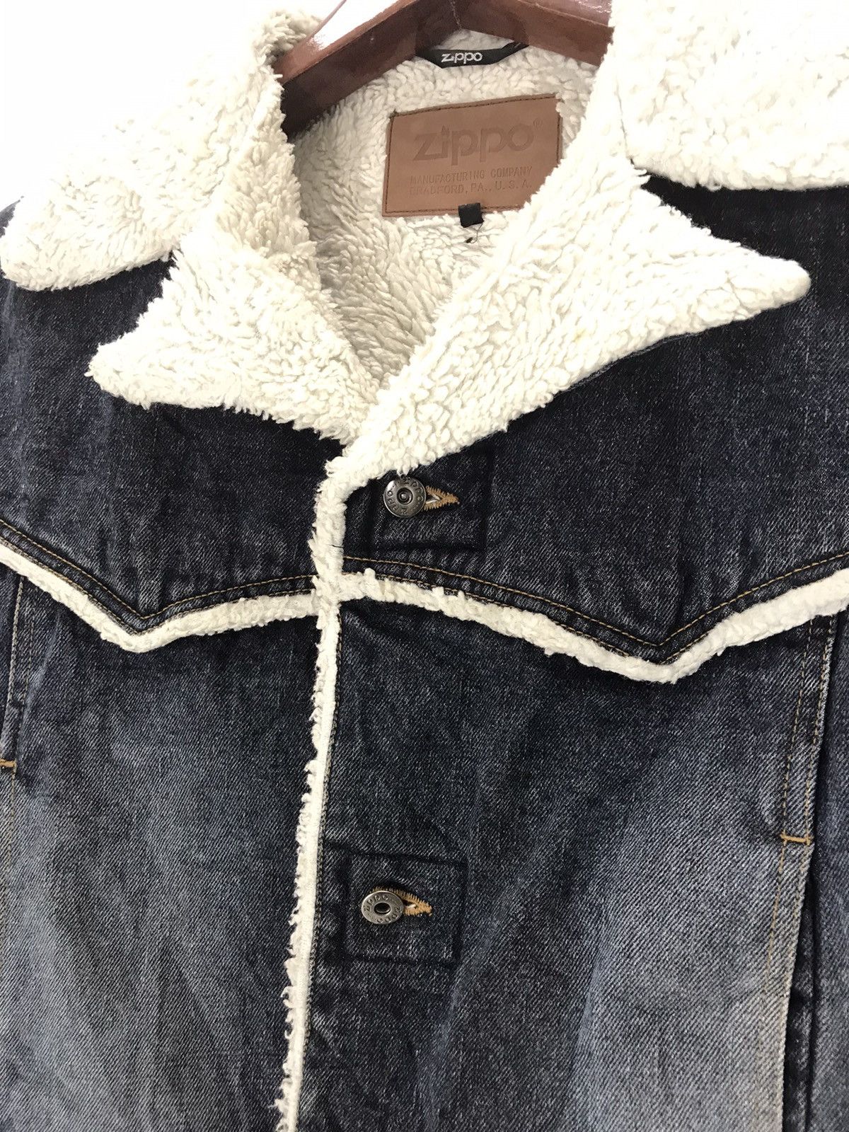 Vintage × Zippo Vintage zippo sherpa denim jacket trench Size US M / EU 48-50 / 2 - 7 Thumbnail