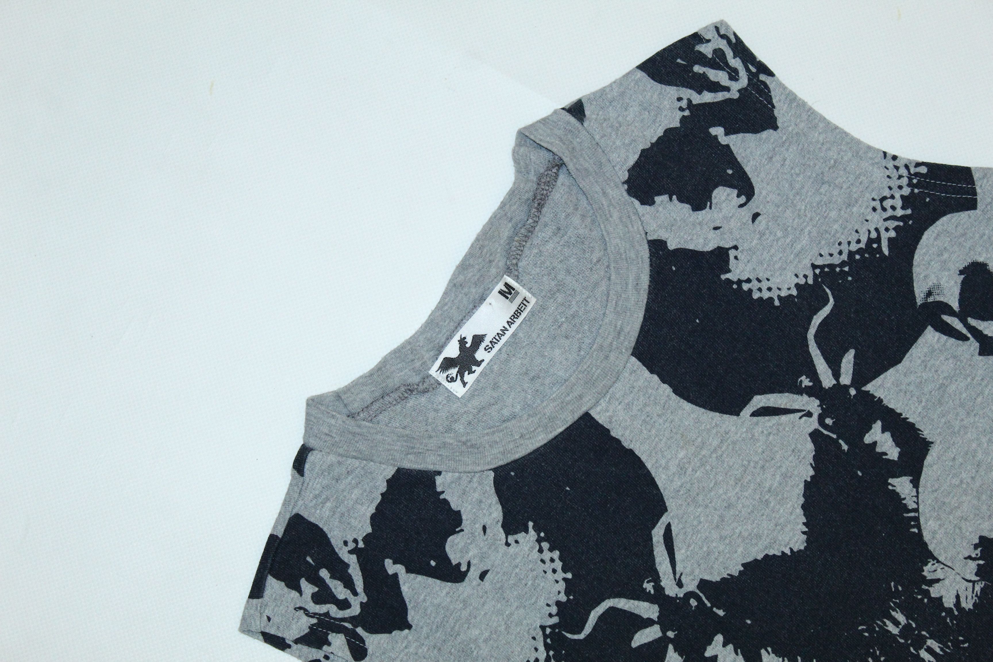 KMRii Y2K🔥RARE Satan Arbeit Skulls All Over crazy punk tank top Size US M / EU 48-50 / 2 - 3 Thumbnail