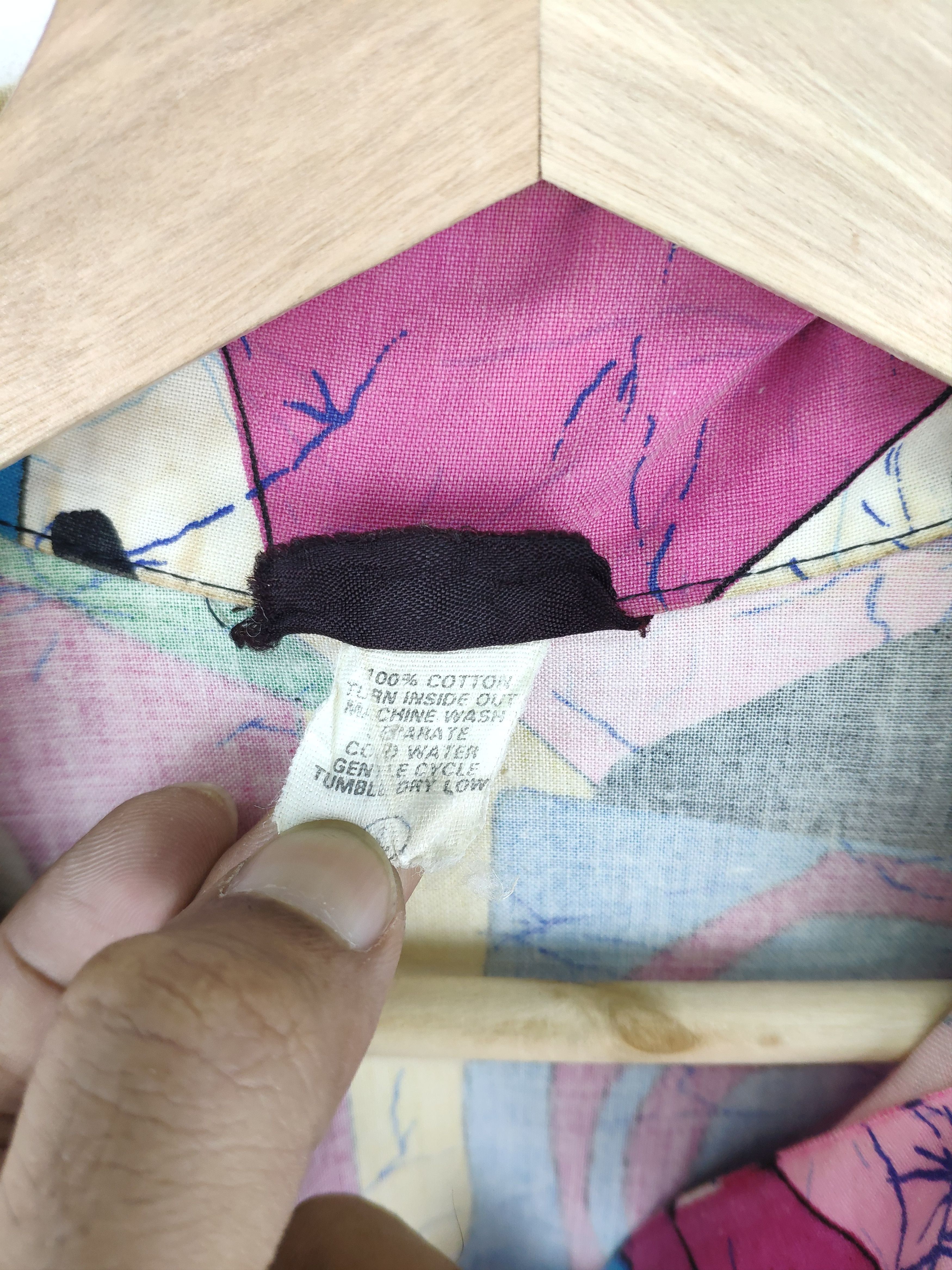 Vintage Vintage 1980s Hawaiian Shirt Abstract Printed Rare Design Size US L / EU 52-54 / 3 - 4 Thumbnail