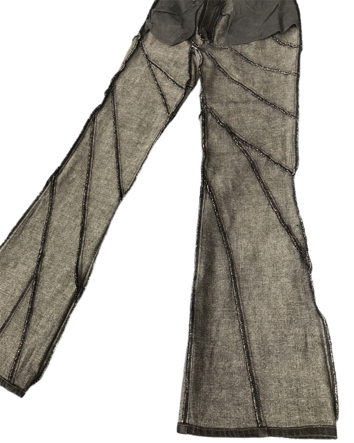 Japanese Brand Rare🔥Eterno Bellezza Patchwork Hysteric Design Flared Jeans Size 27" / US 4 / IT 40 - 6 Thumbnail