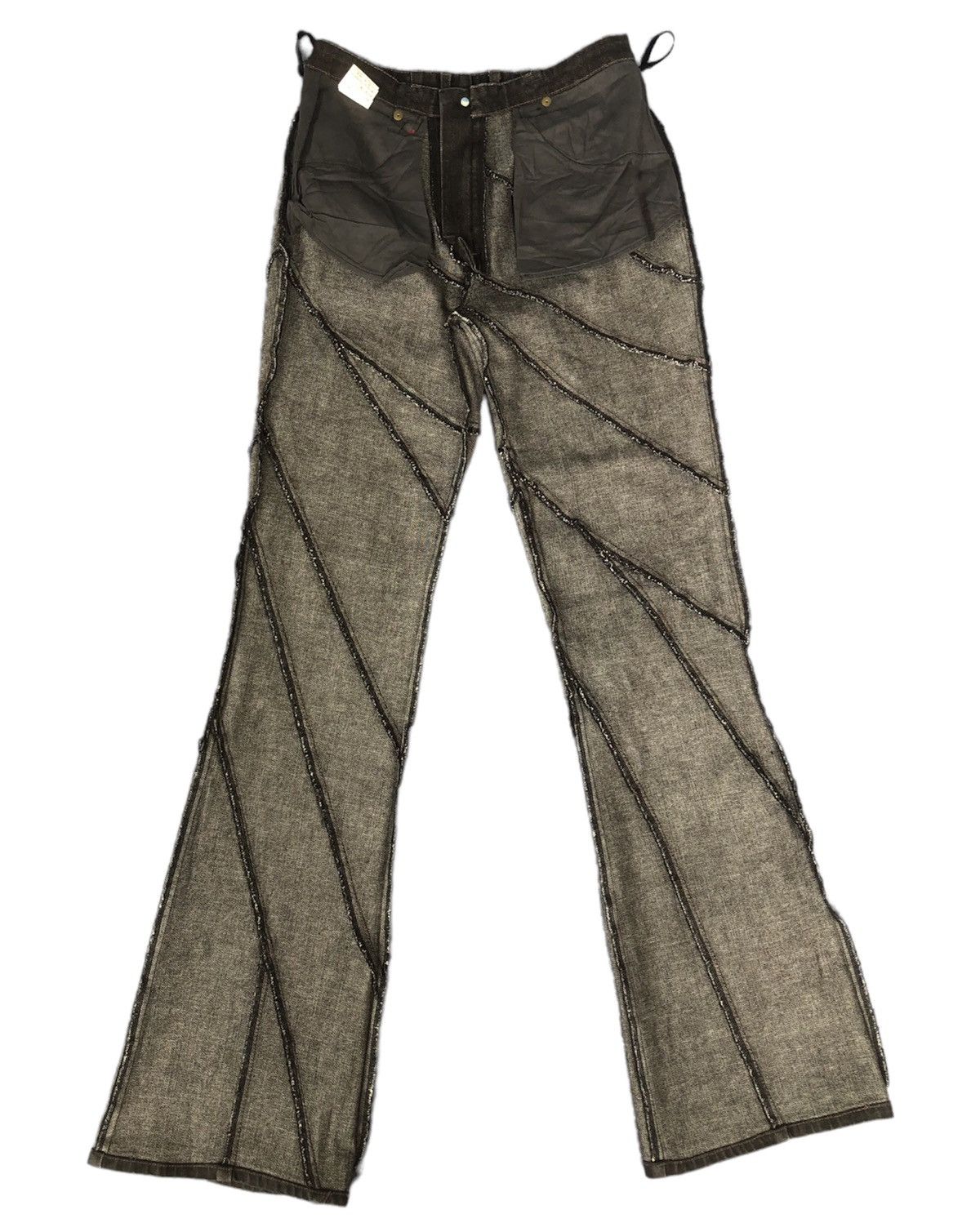 Japanese Brand Rare🔥Eterno Bellezza Patchwork Hysteric Design Flared Jeans Size 27" / US 4 / IT 40 - 5 Thumbnail