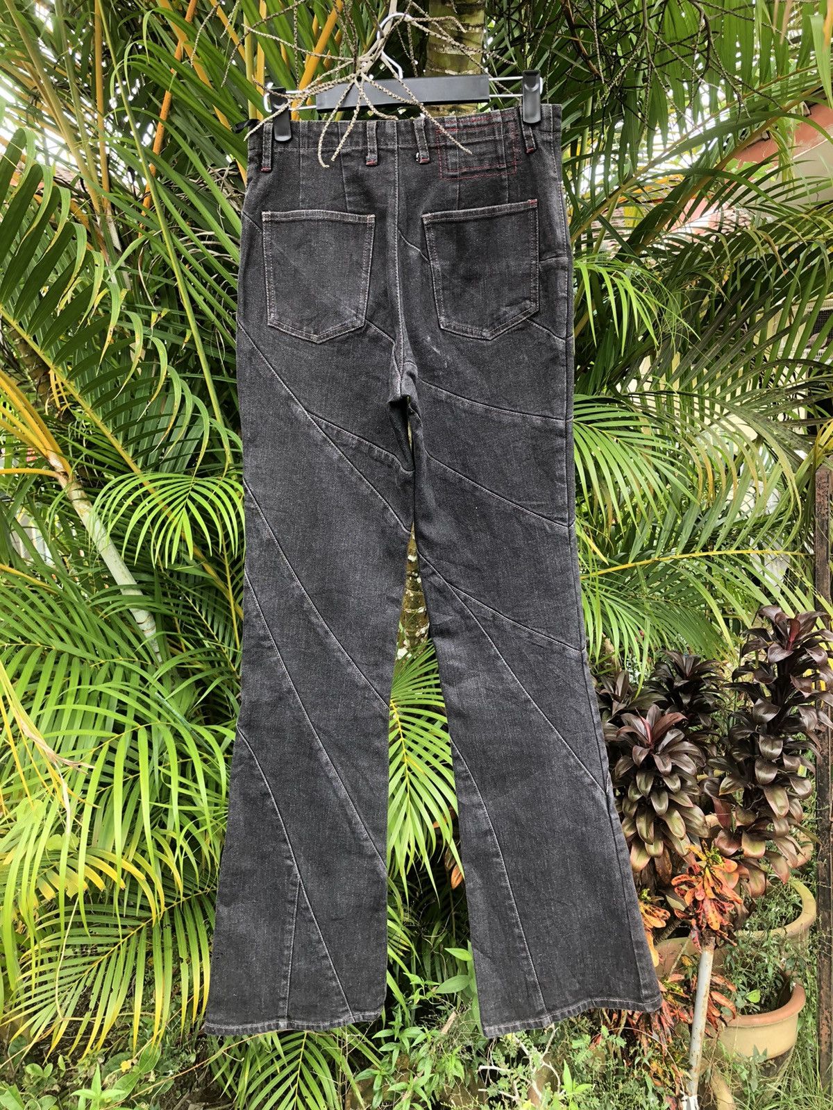 Japanese Brand Rare🔥Eterno Bellezza Patchwork Hysteric Design Flared Jeans Size 27" / US 4 / IT 40 - 2 Thumbnail