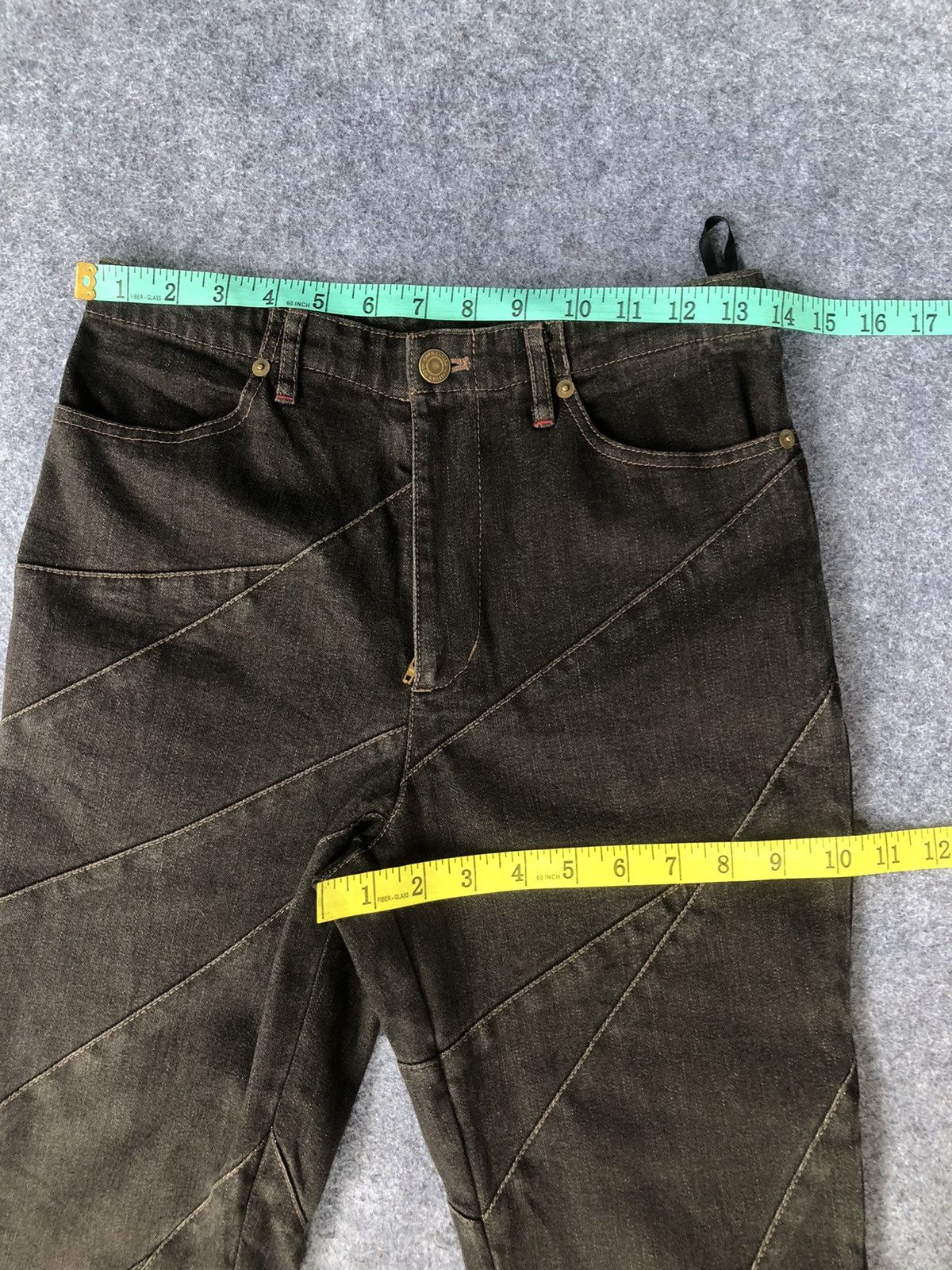 Japanese Brand Rare🔥Eterno Bellezza Patchwork Hysteric Design Flared Jeans Size 27" / US 4 / IT 40 - 15 Thumbnail
