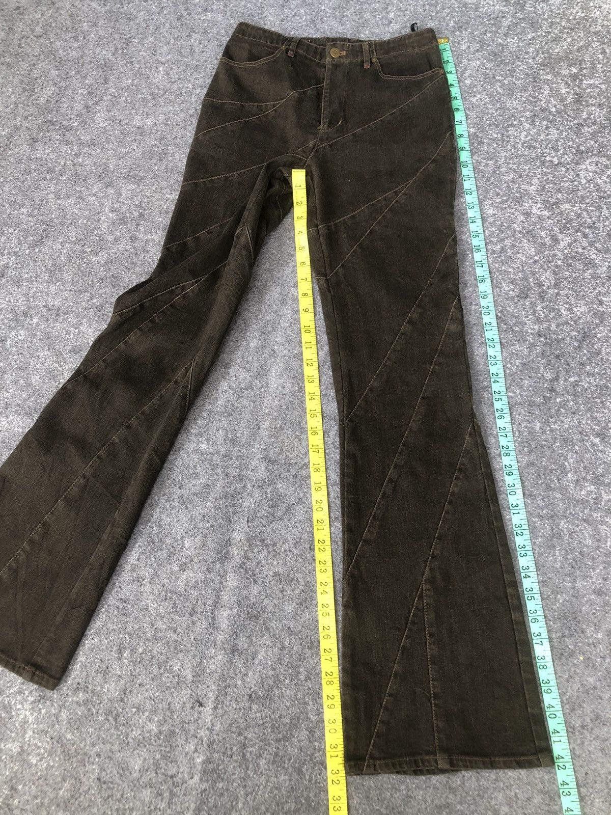 Japanese Brand Rare🔥Eterno Bellezza Patchwork Hysteric Design Flared Jeans Size 27" / US 4 / IT 40 - 17 Thumbnail