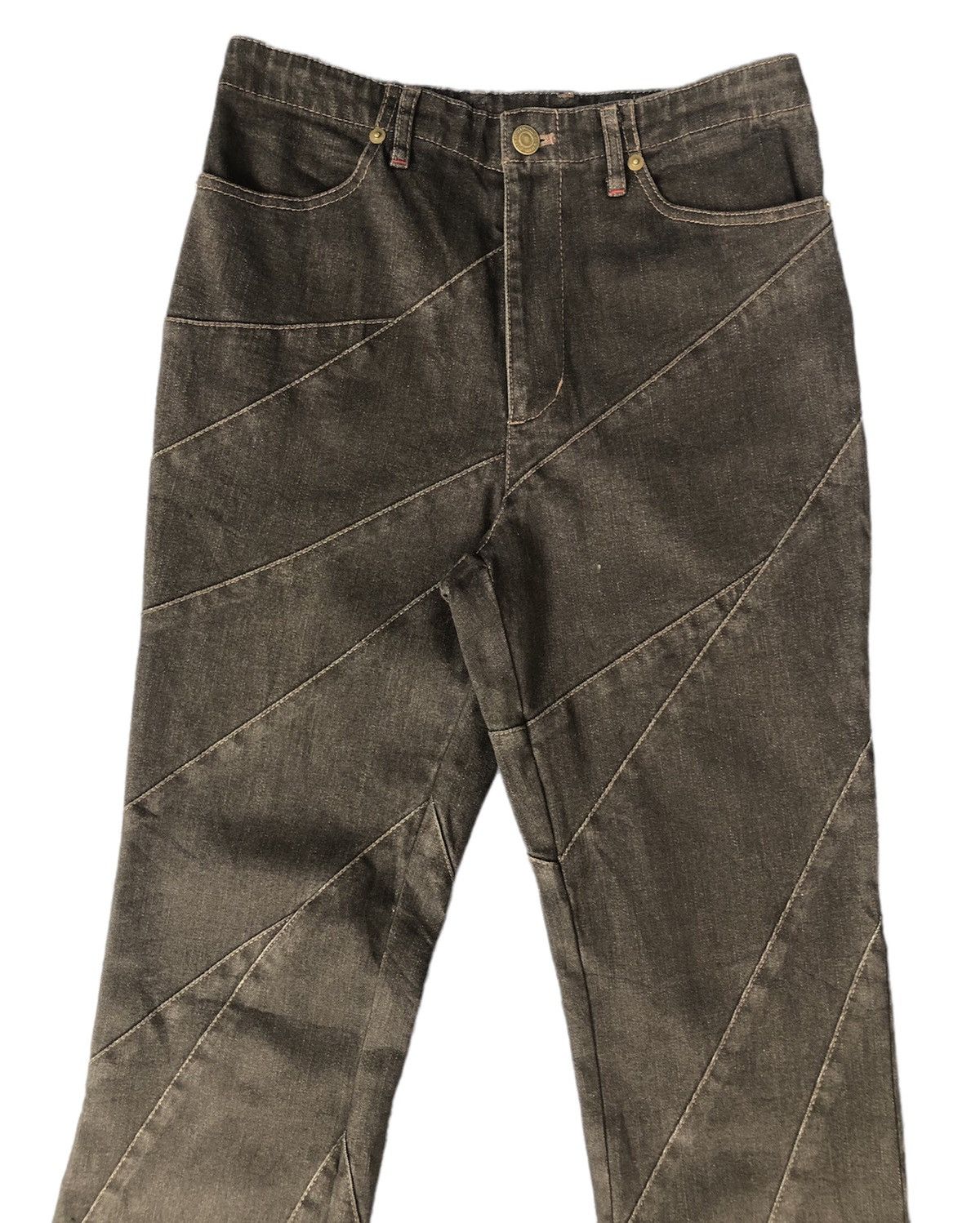 Japanese Brand Rare🔥Eterno Bellezza Patchwork Hysteric Design Flared Jeans Size 27" / US 4 / IT 40 - 7 Thumbnail