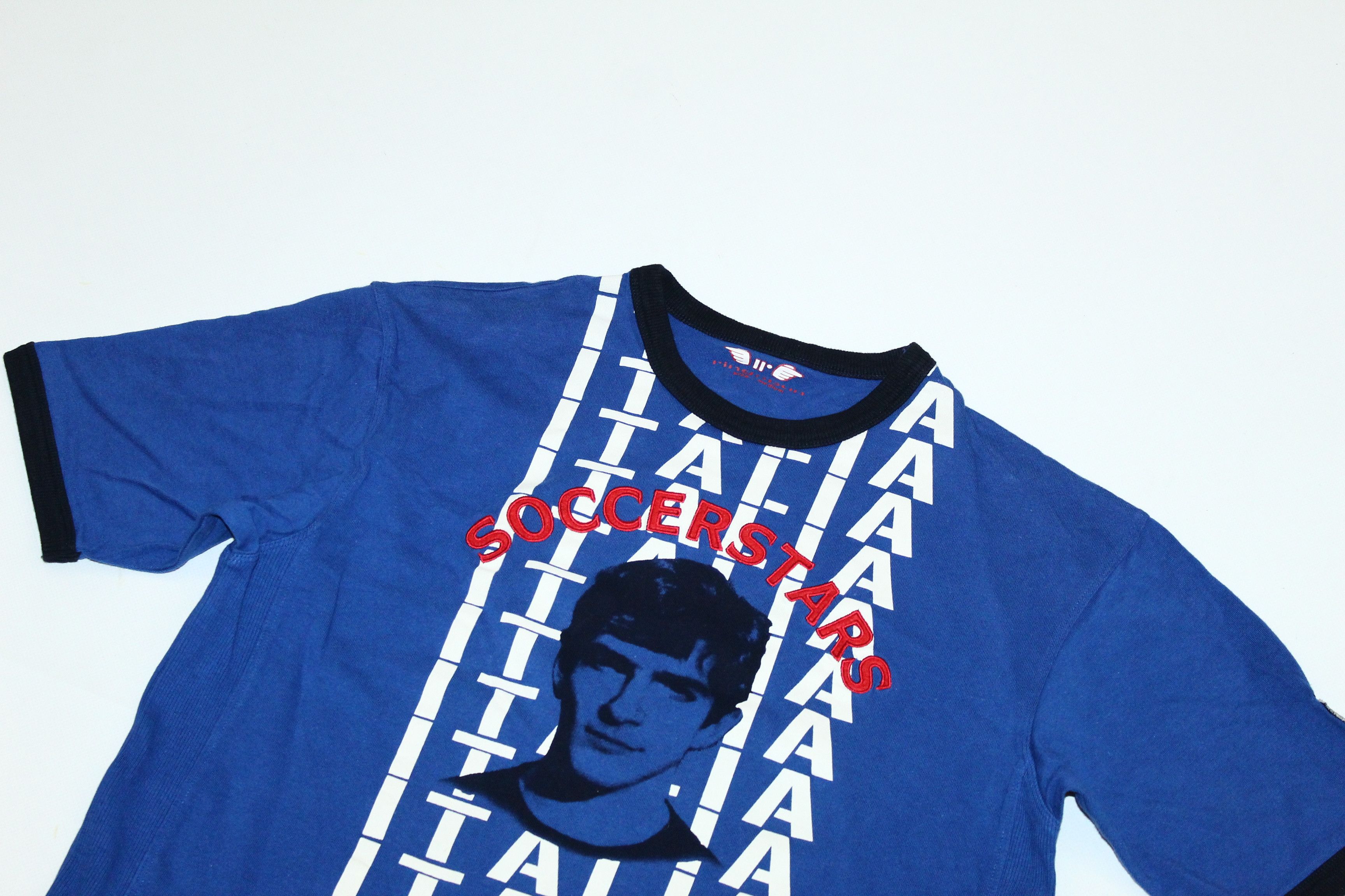 Ringspun 🔥VTG🔥 Ringspun Soccerstars Italia #9 Rossi T-shirt Size US M / EU 48-50 / 2 - 2 Thumbnail