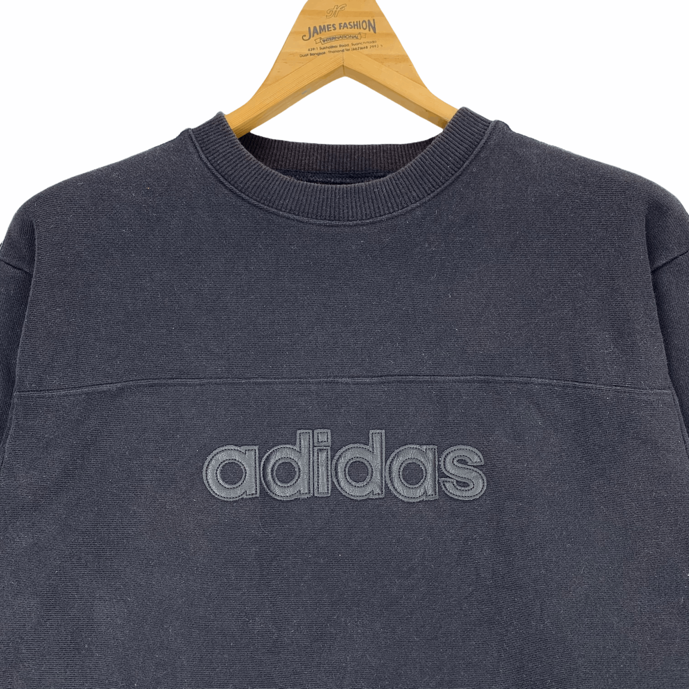 Adidas Vintage 90's Adidas Big Logo Crew Neck Sweatshirt #2950-46 Size US M / EU 48-50 / 2 - 2 Thumbnail