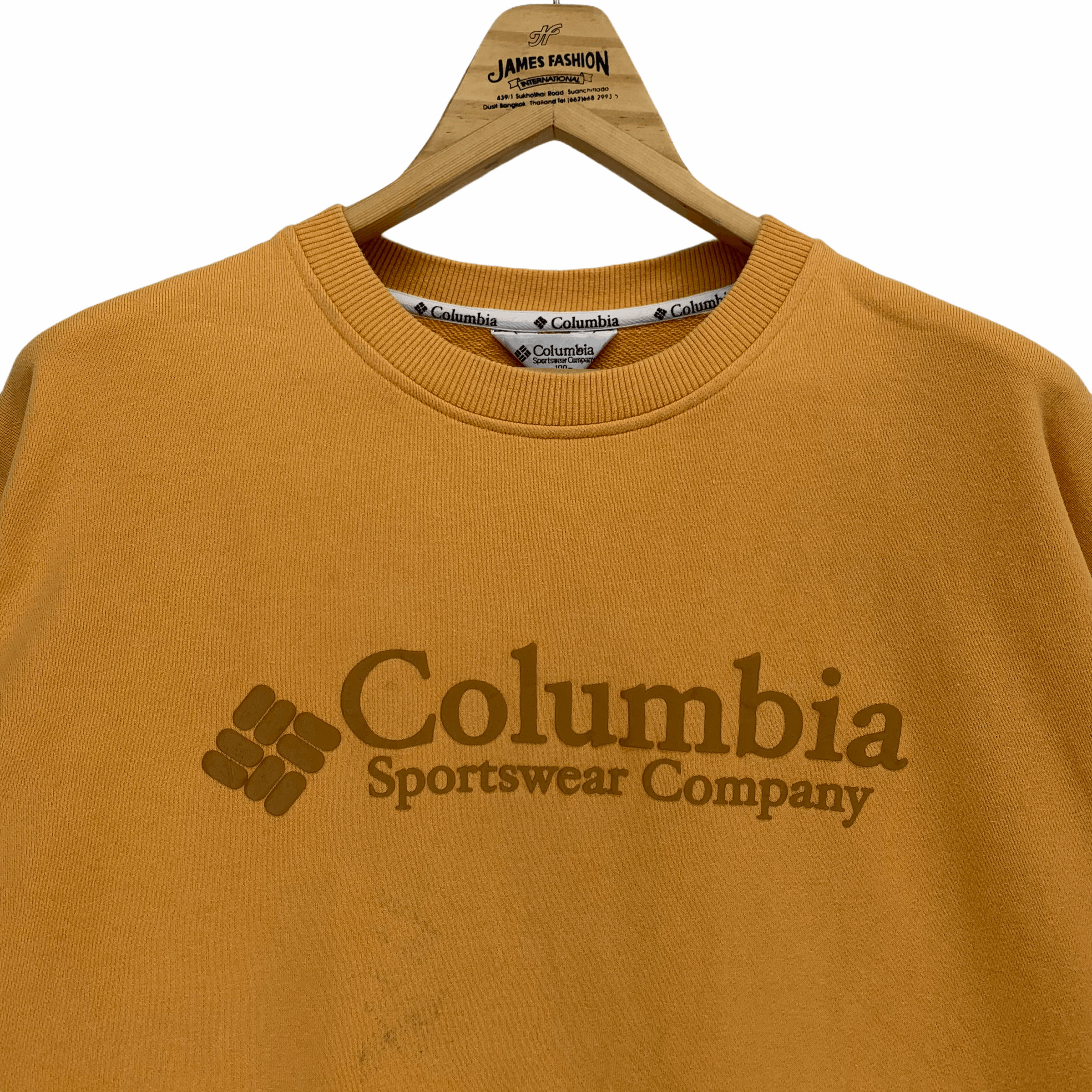 Columbia Vintage Columbia Big Logo Yellow Sweatshirts #2945-46 Size US XL / EU 56 / 4 - 2 Thumbnail