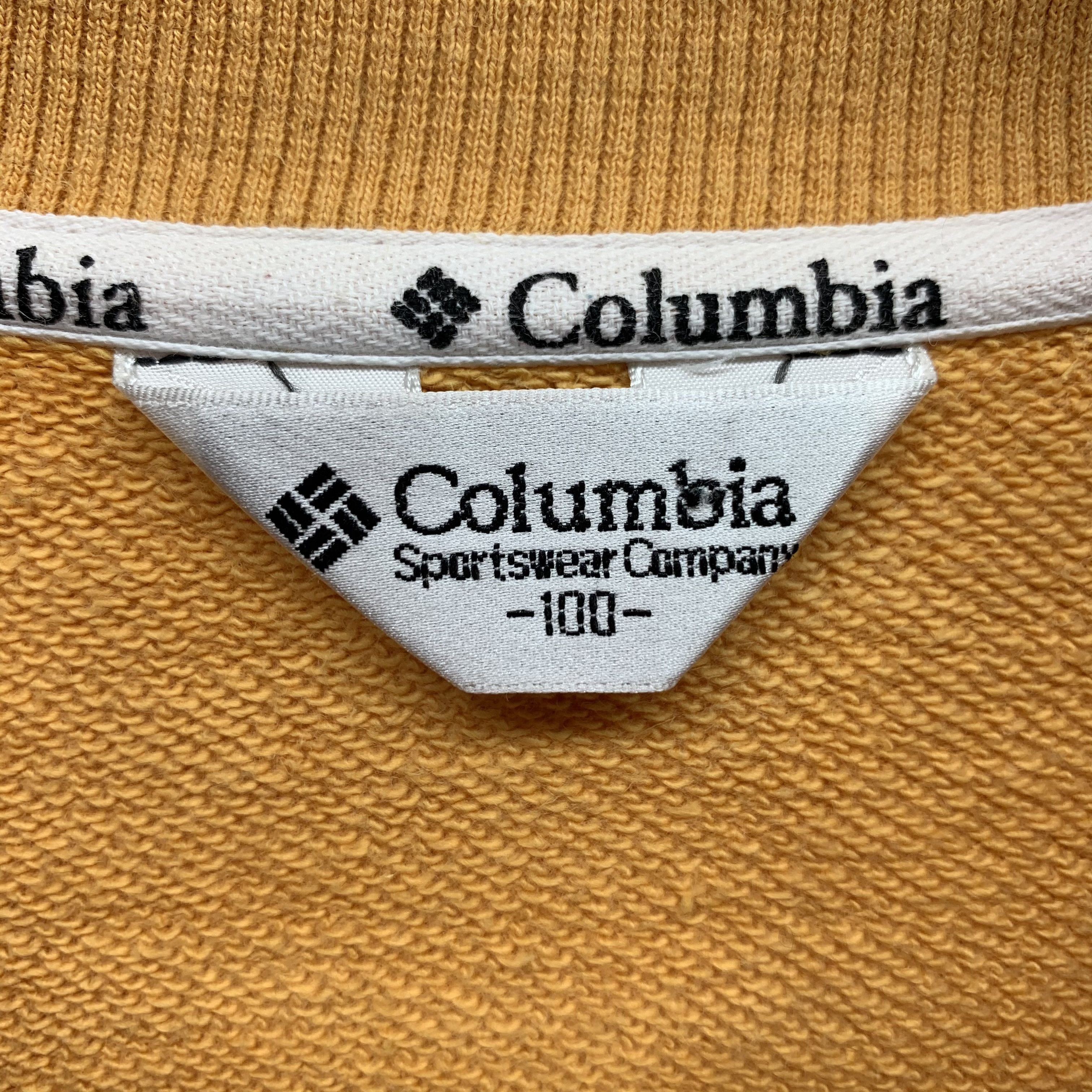 Columbia Vintage Columbia Big Logo Yellow Sweatshirts #2945-46 Size US XL / EU 56 / 4 - 7 Thumbnail