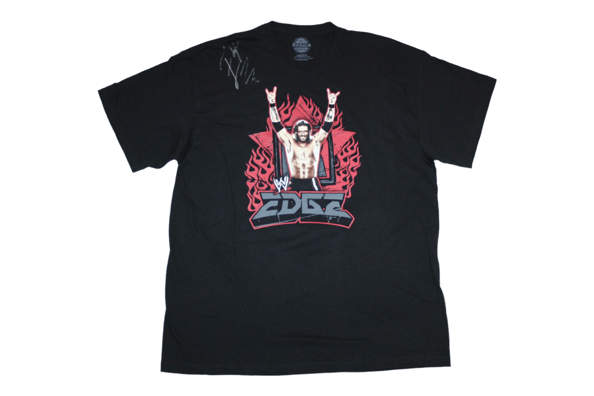 image of Made In USA x Wwe VTG Edge Smack Down Wwe T-Shirt With Autograph in Black, Men's (Size XL)