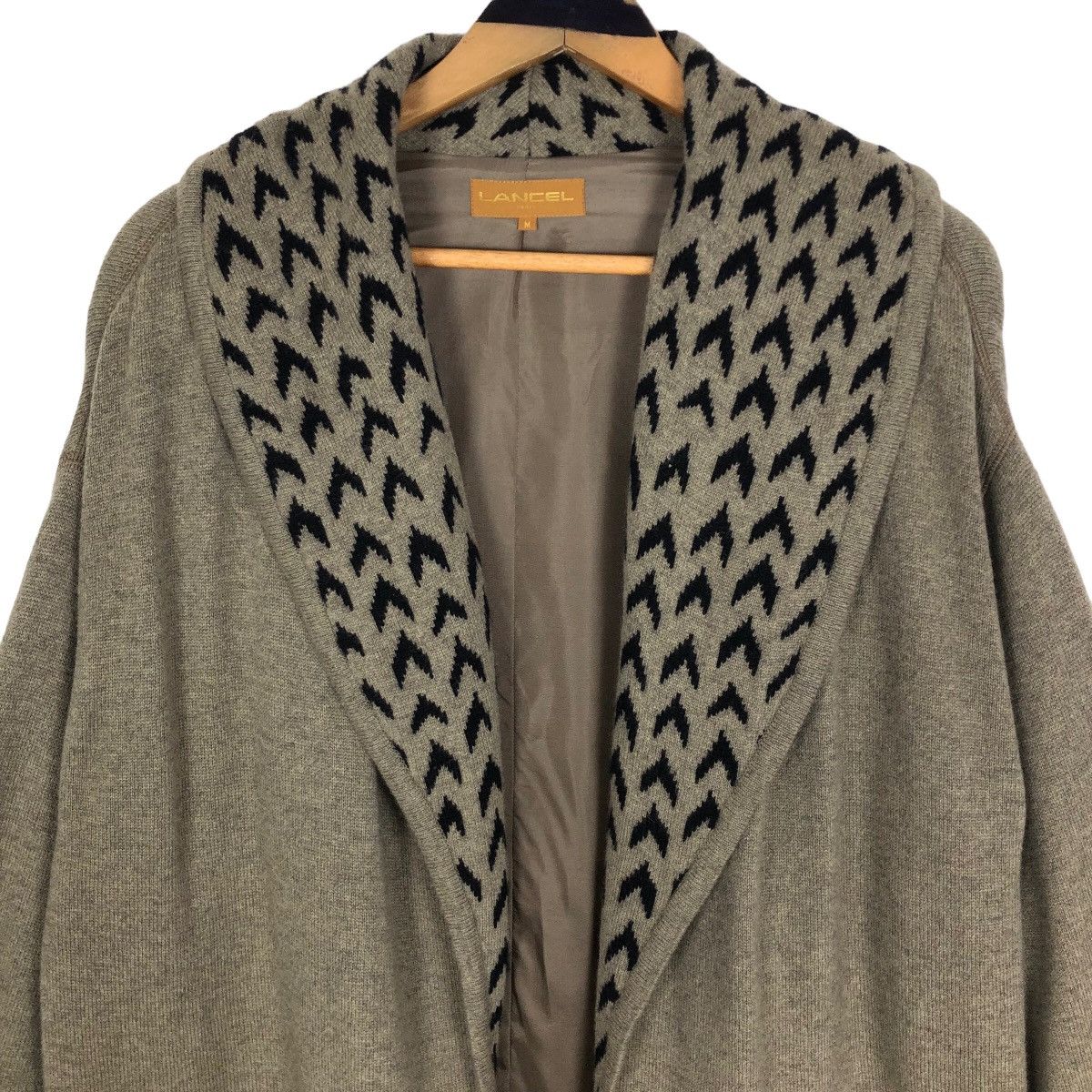 Cloak Lancel Paris Wool Shawl Collar Duster Jacket Size M / US 6-8 / IT 42-44 - 9 Thumbnail