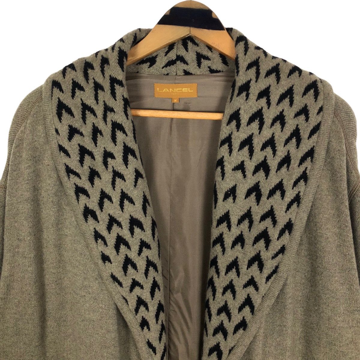 Cloak Lancel Paris Wool Shawl Collar Duster Jacket Size M / US 6-8 / IT 42-44 - 3 Thumbnail