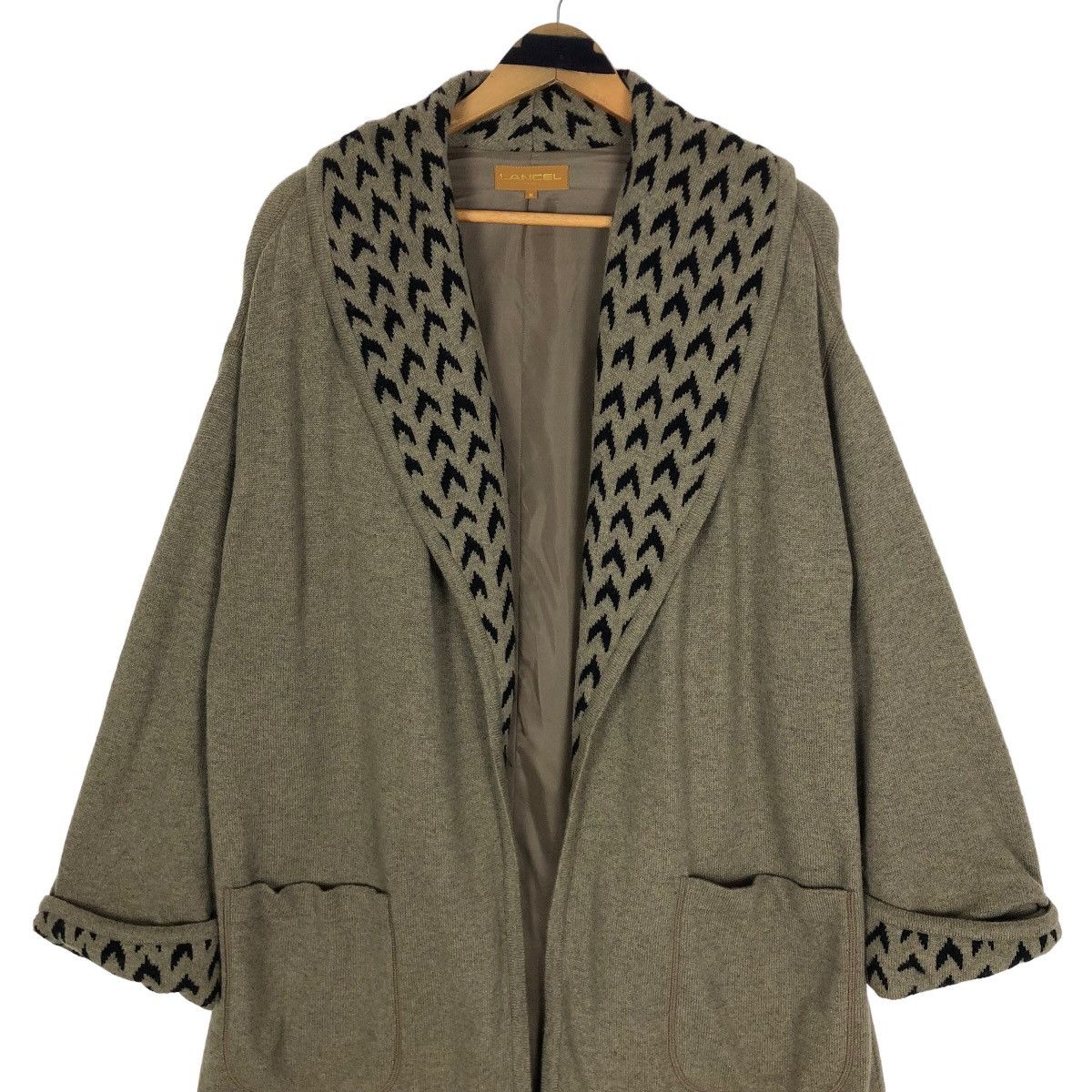 Cloak Lancel Paris Wool Shawl Collar Duster Jacket Size M / US 6-8 / IT 42-44 - 10 Thumbnail