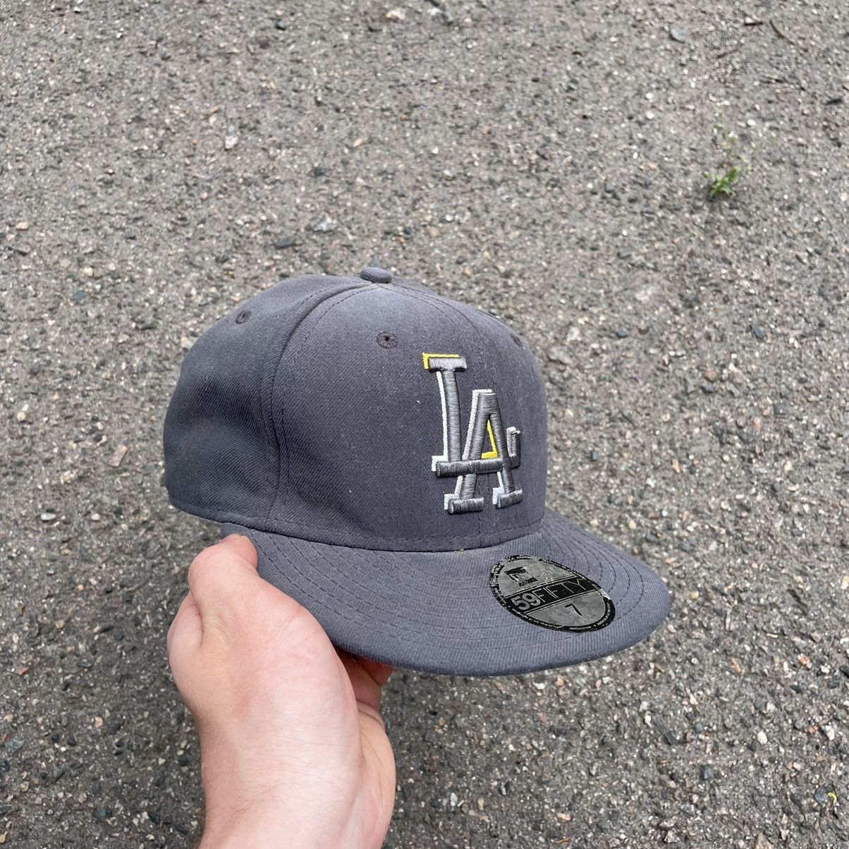 Vintage Vintage Y2K LA Dodgers Snapback Cap Faded Black Grunge OS Size ONE SIZE - 2 Thumbnail