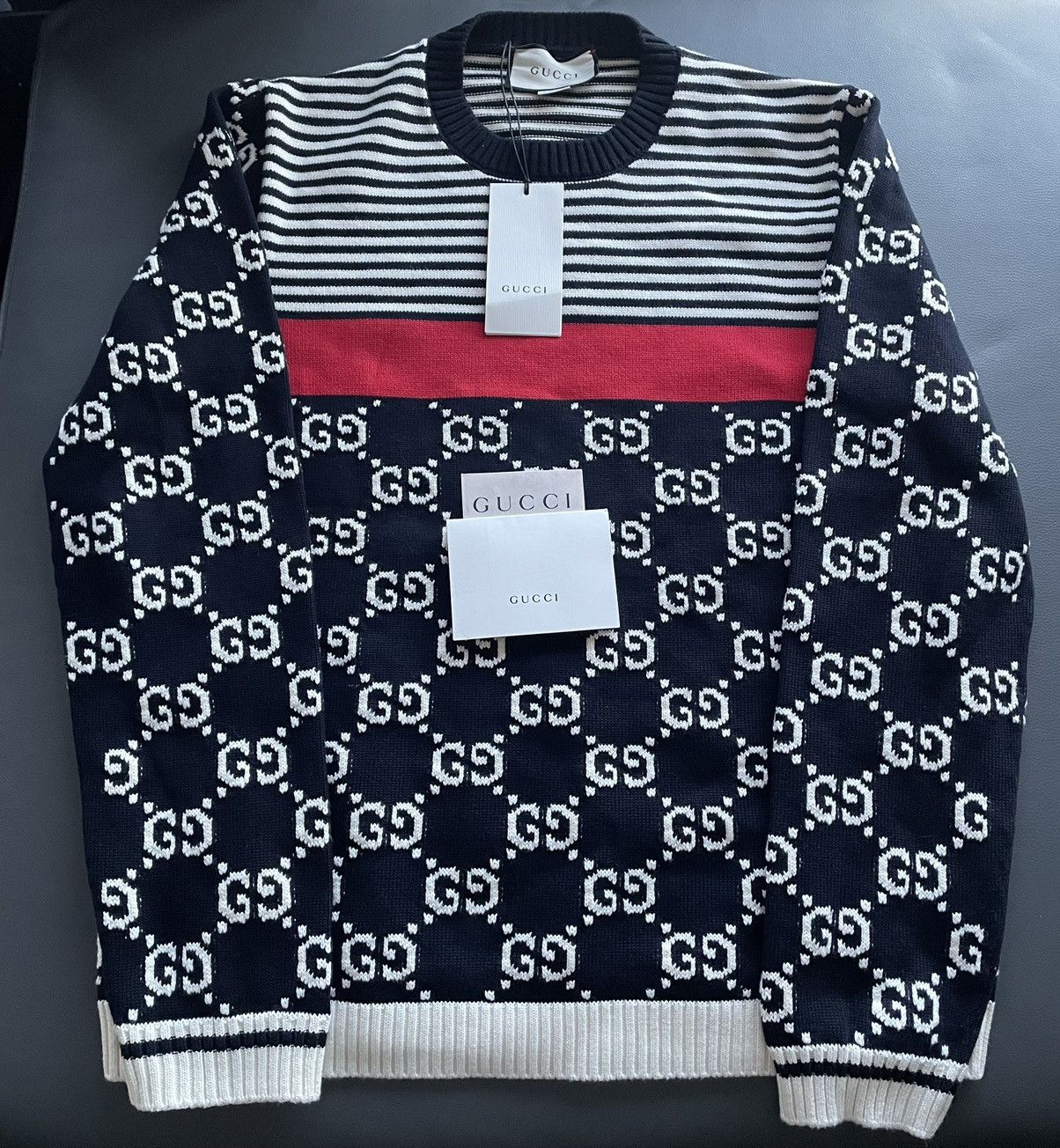 Gucci Brand NEW $3K LimitedEdition Runway Sold Out GG Logo Sweater Size US M / EU 48-50 / 2 - 15 Thumbnail