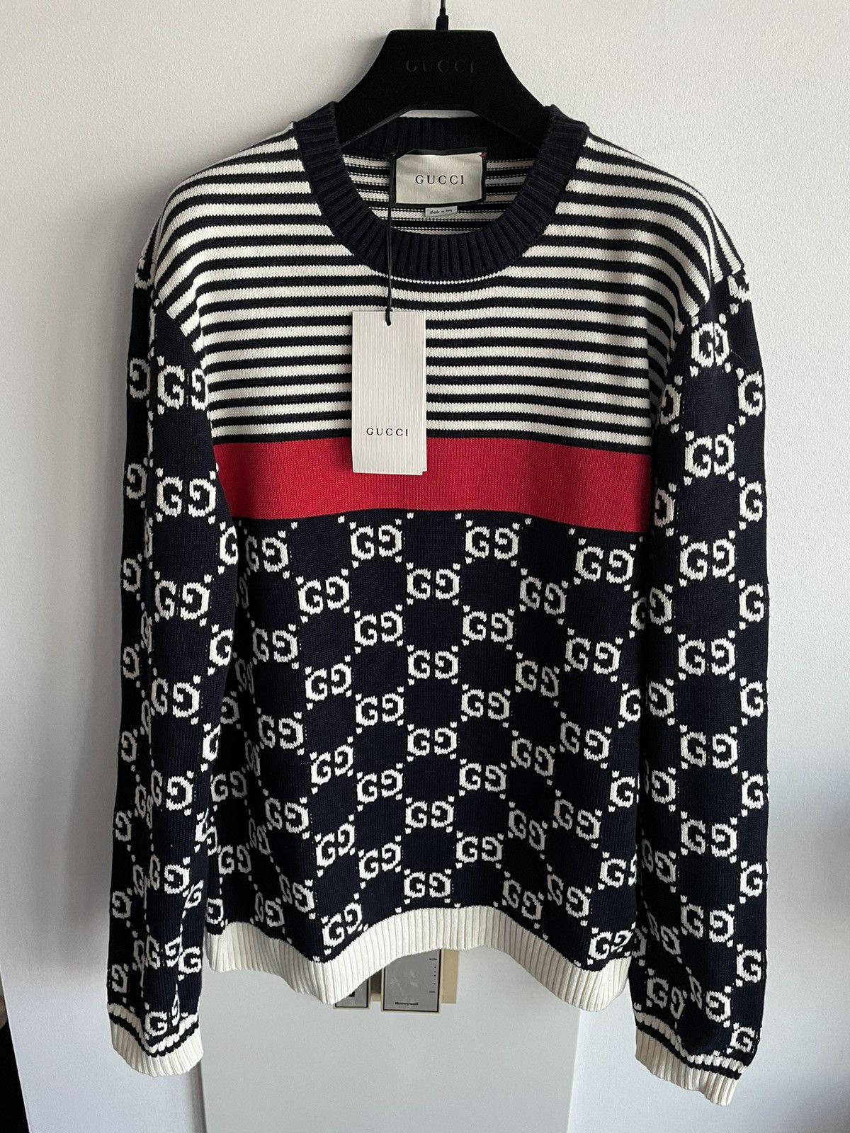 Gucci Brand NEW $3K LimitedEdition Runway Sold Out GG Logo Sweater Size US M / EU 48-50 / 2 - 1 Thumbnail