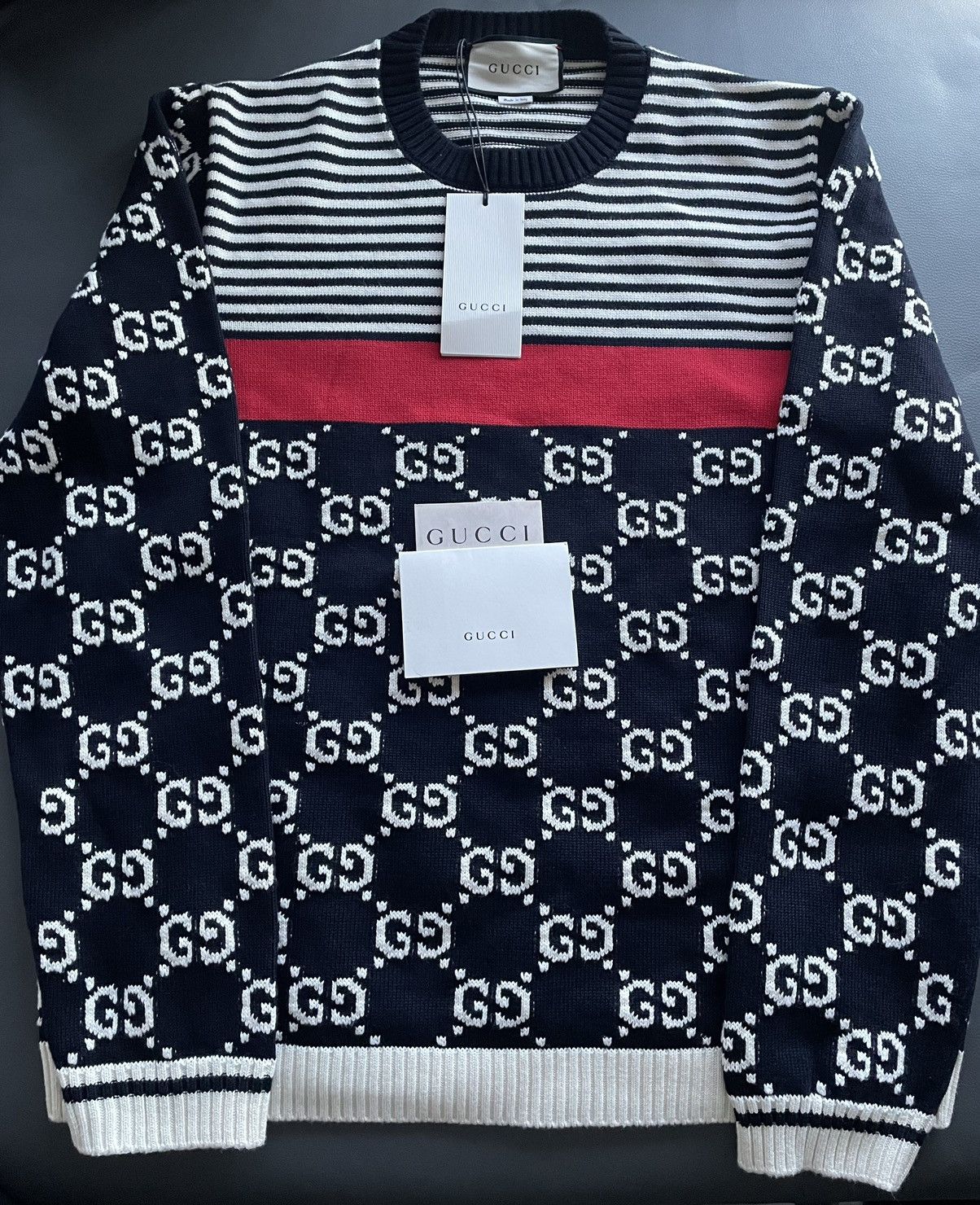Gucci Brand NEW $3K LimitedEdition Runway Sold Out GG Logo Sweater Size US M / EU 48-50 / 2 - 2 Thumbnail