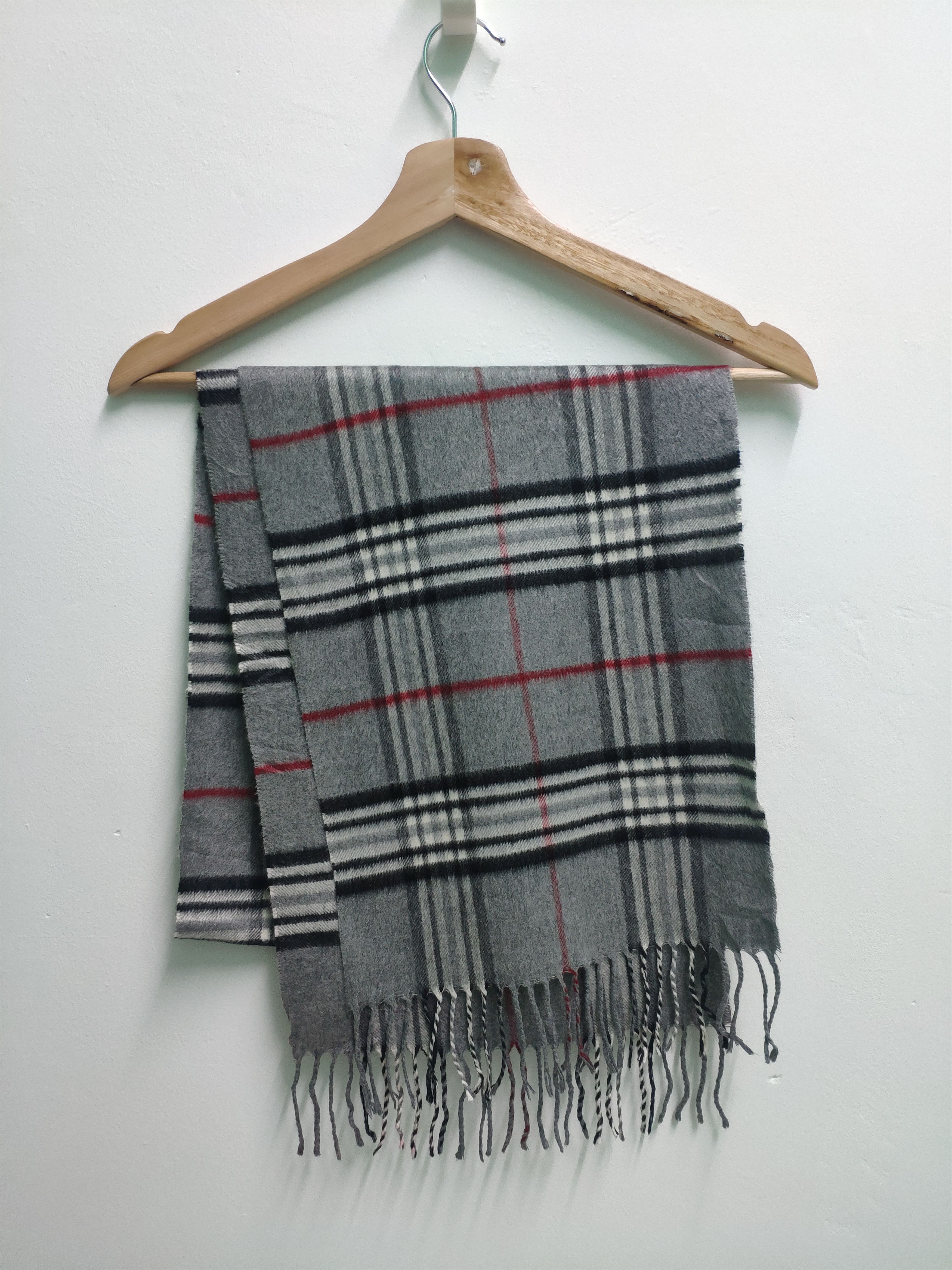Japanese Brand × Vintage Vintage Wool Scarf Muffler Burberry Style Size ONE SIZE - 3 Thumbnail