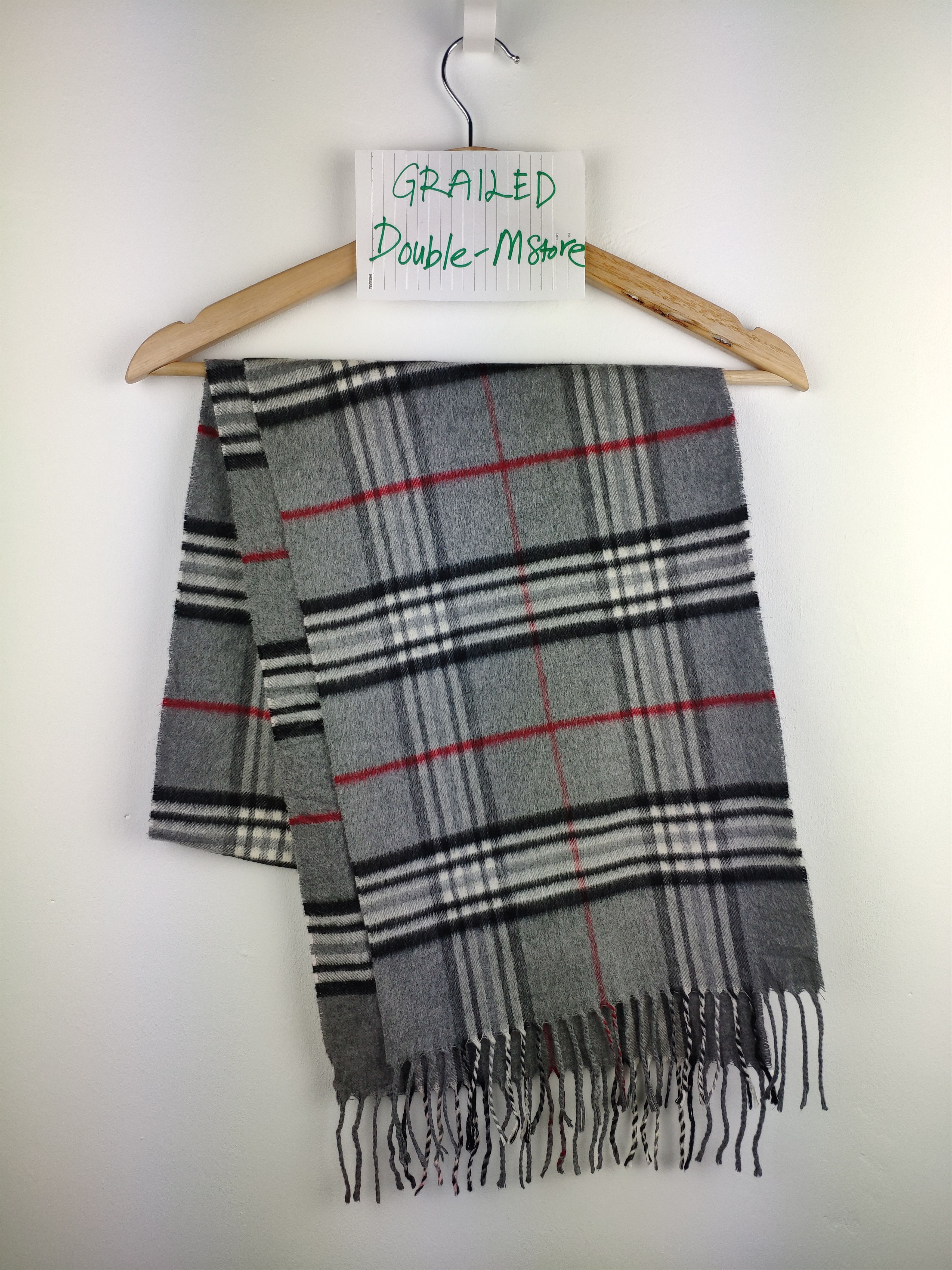 Japanese Brand × Vintage Vintage Wool Scarf Muffler Burberry Style Size ONE SIZE - 1 Thumbnail