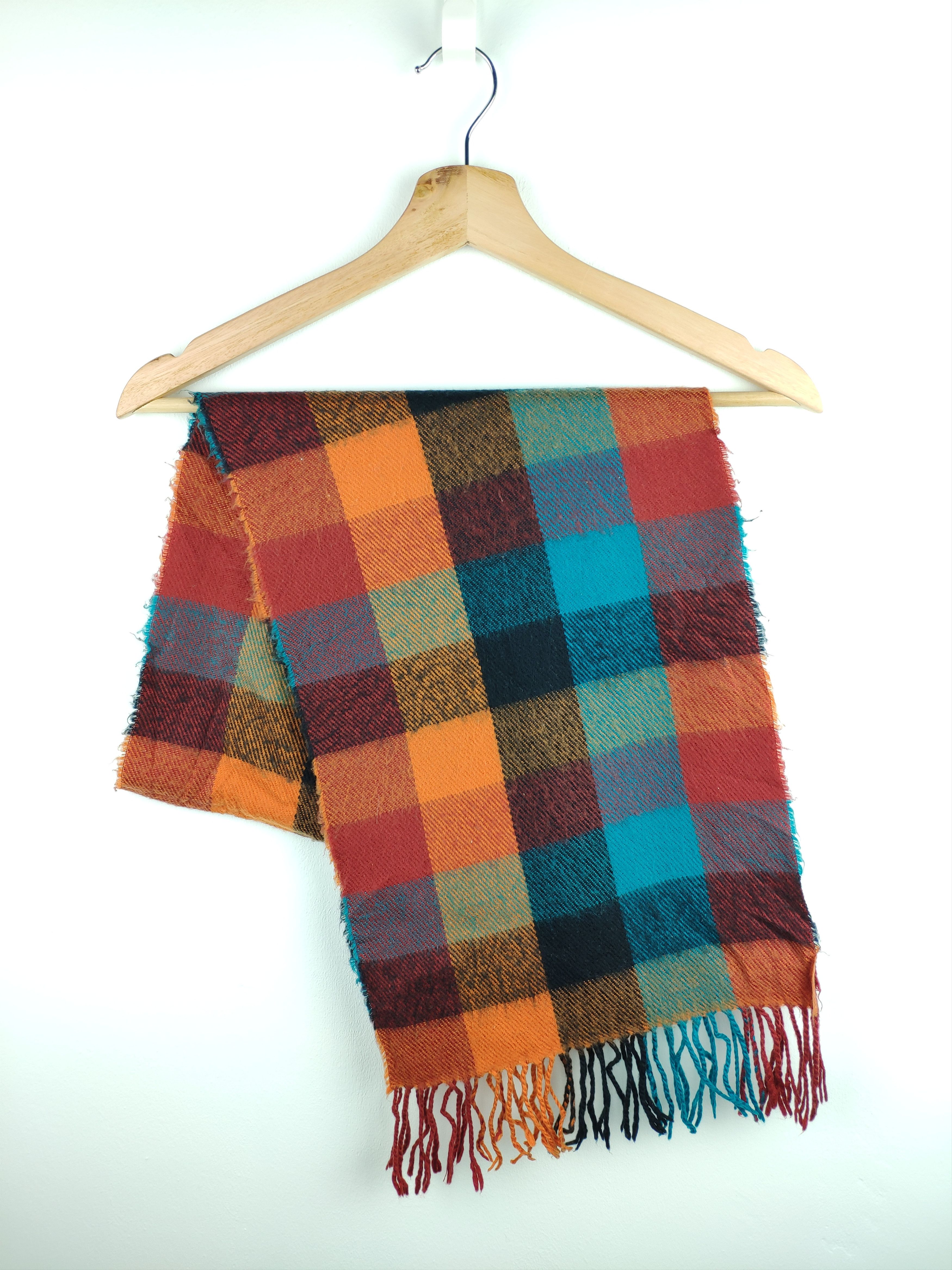Other Conquista Cashmere Scarf Muffler Checkered Multicolour Size ONE SIZE - 1 Thumbnail