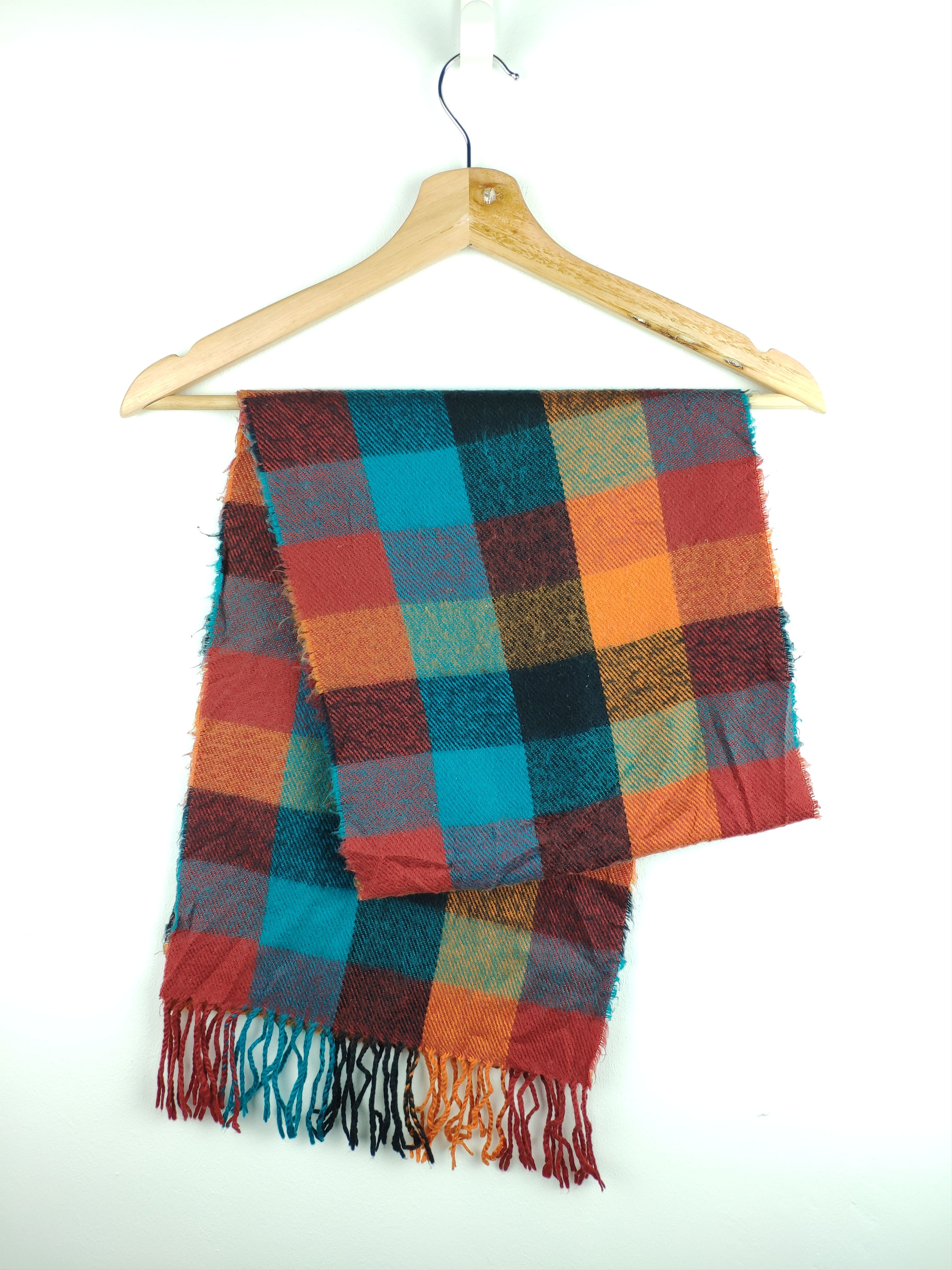 Other Conquista Cashmere Scarf Muffler Checkered Multicolour Size ONE SIZE - 3 Thumbnail
